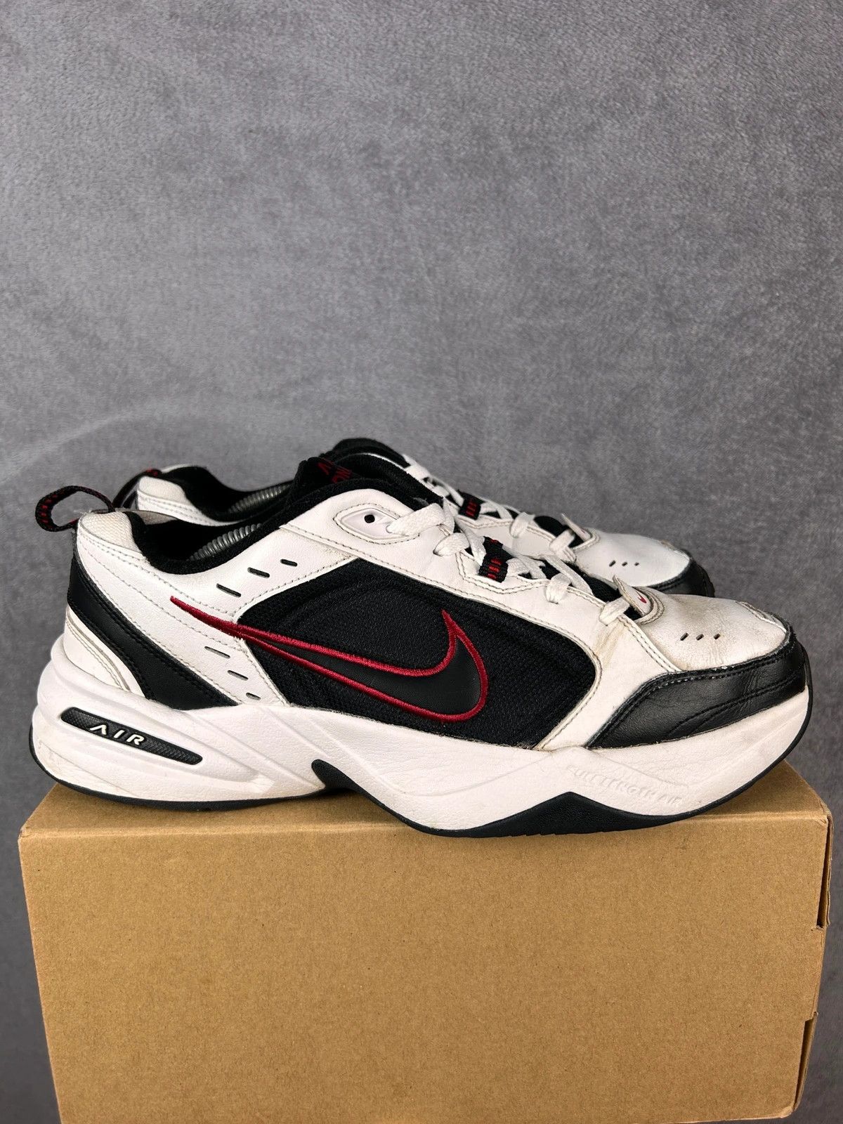 Nike Nike Air Monarch OG leather sneakers Y2K black white Size US 12 / EU 45 - 5 Thumbnail