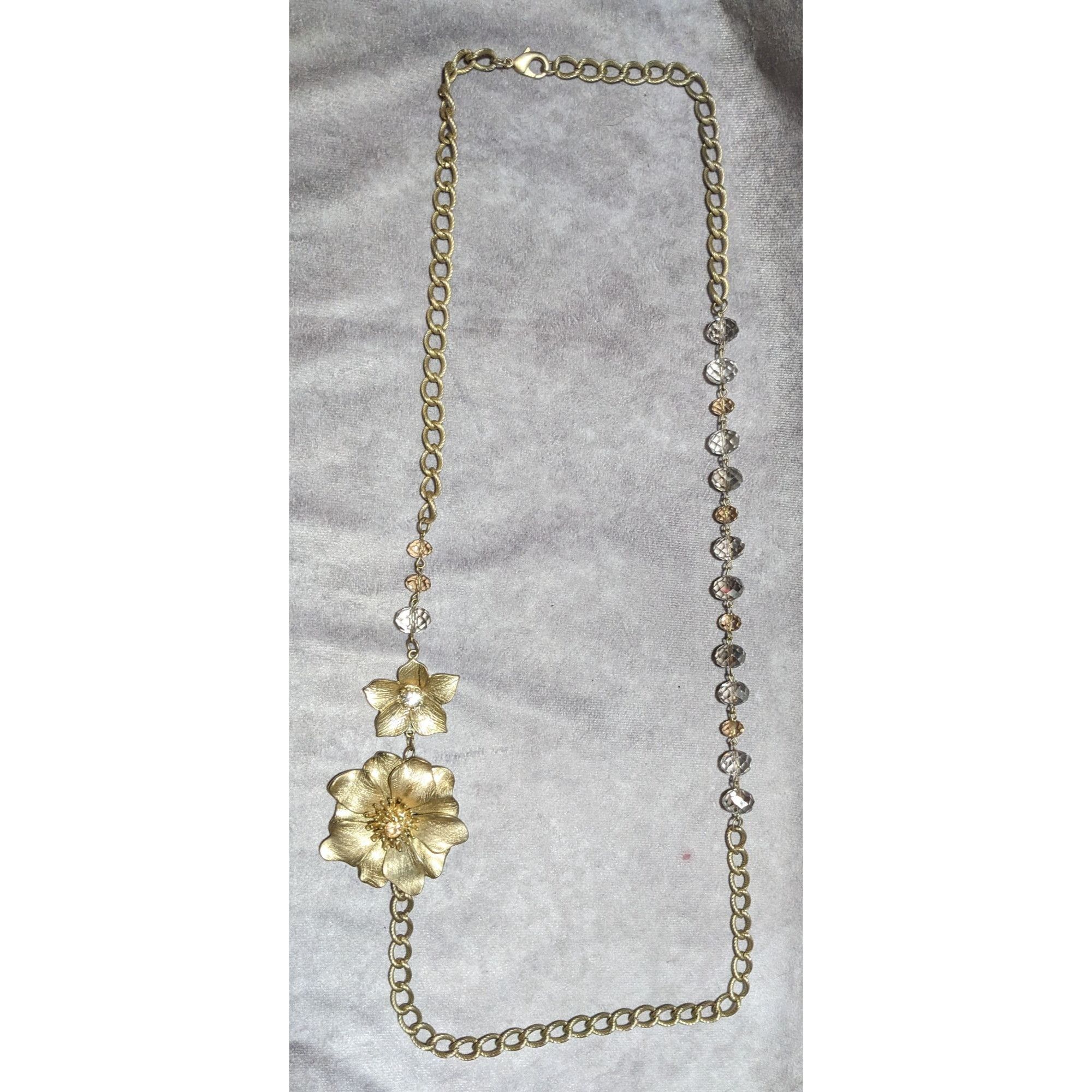 Other Vintage Glam Gold Floral Statement Necklace Size ONE SIZE - 12 Thumbnail