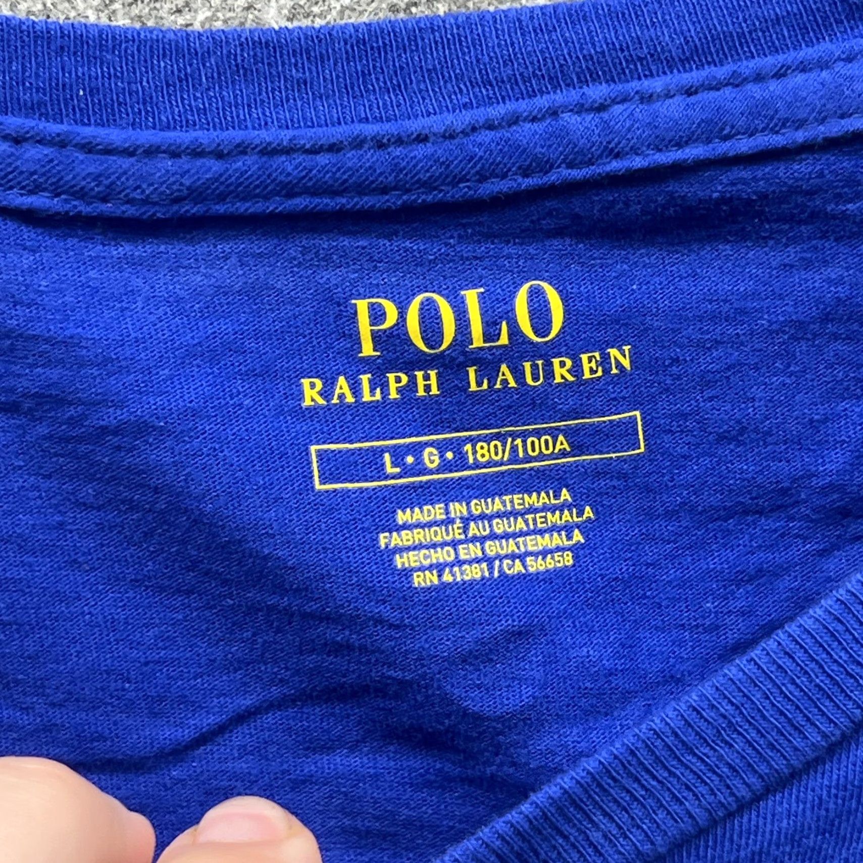 Polo Ralph Lauren Polo Ralph Lauren Shirt Mens Large Blue Polo Logo Graphic Tee Tagless Shirt Size US L / EU 52-54 / 3 - 2 Thumbnail