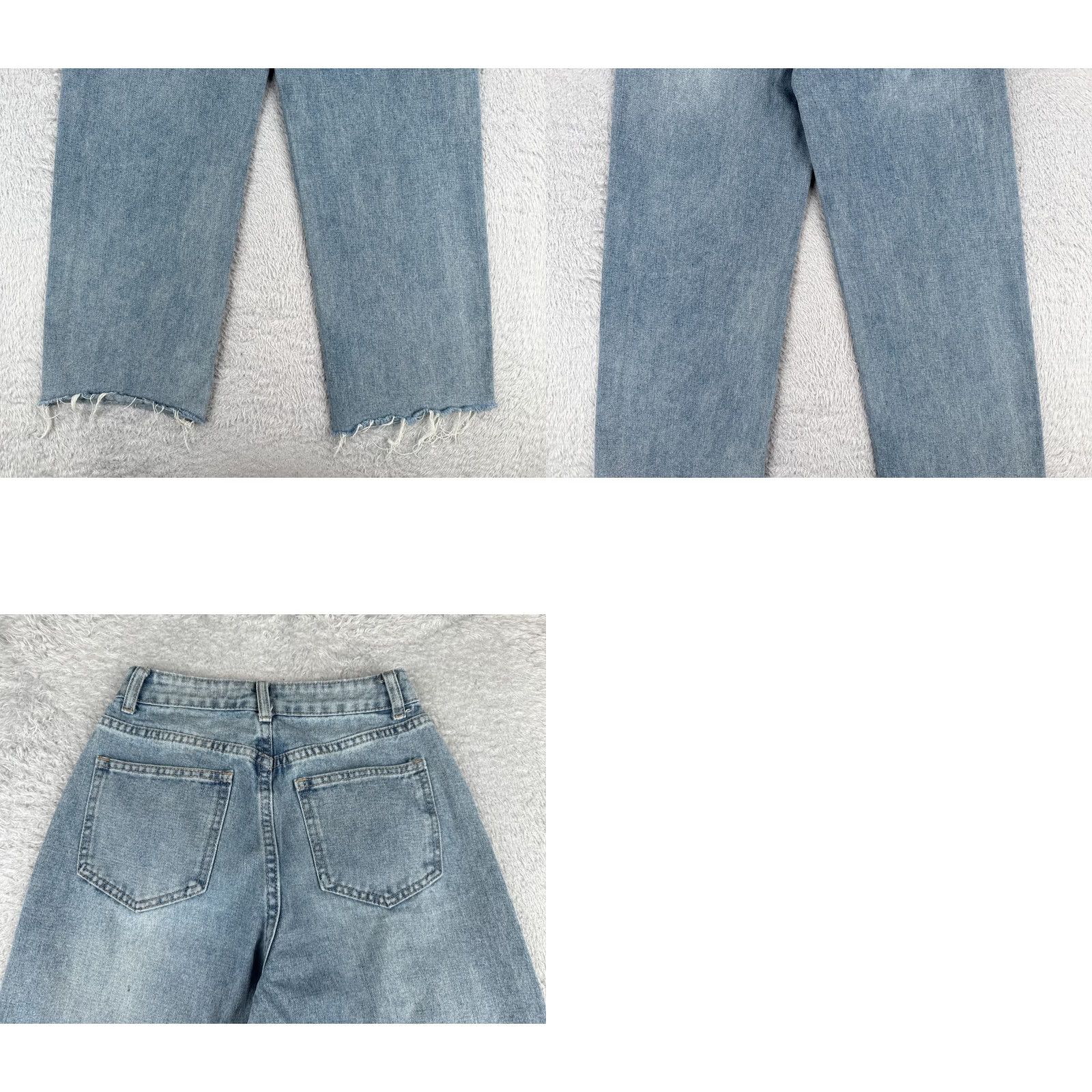 Vintage DAZY Jeans Women 23 Blue High Rise Wide-Leg Cotton Blend Medium Wash 23x26 Jeans Size 40" / US 18 - 10 Thumbnail