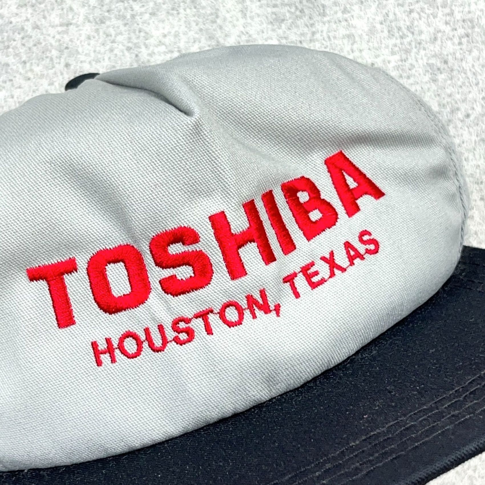 Vintage VINTAGE Toshiba Trucker Hat Cap 90s USA Houston Texas Electronics TV Gray Mens Size ONE SIZE - 2 Thumbnail