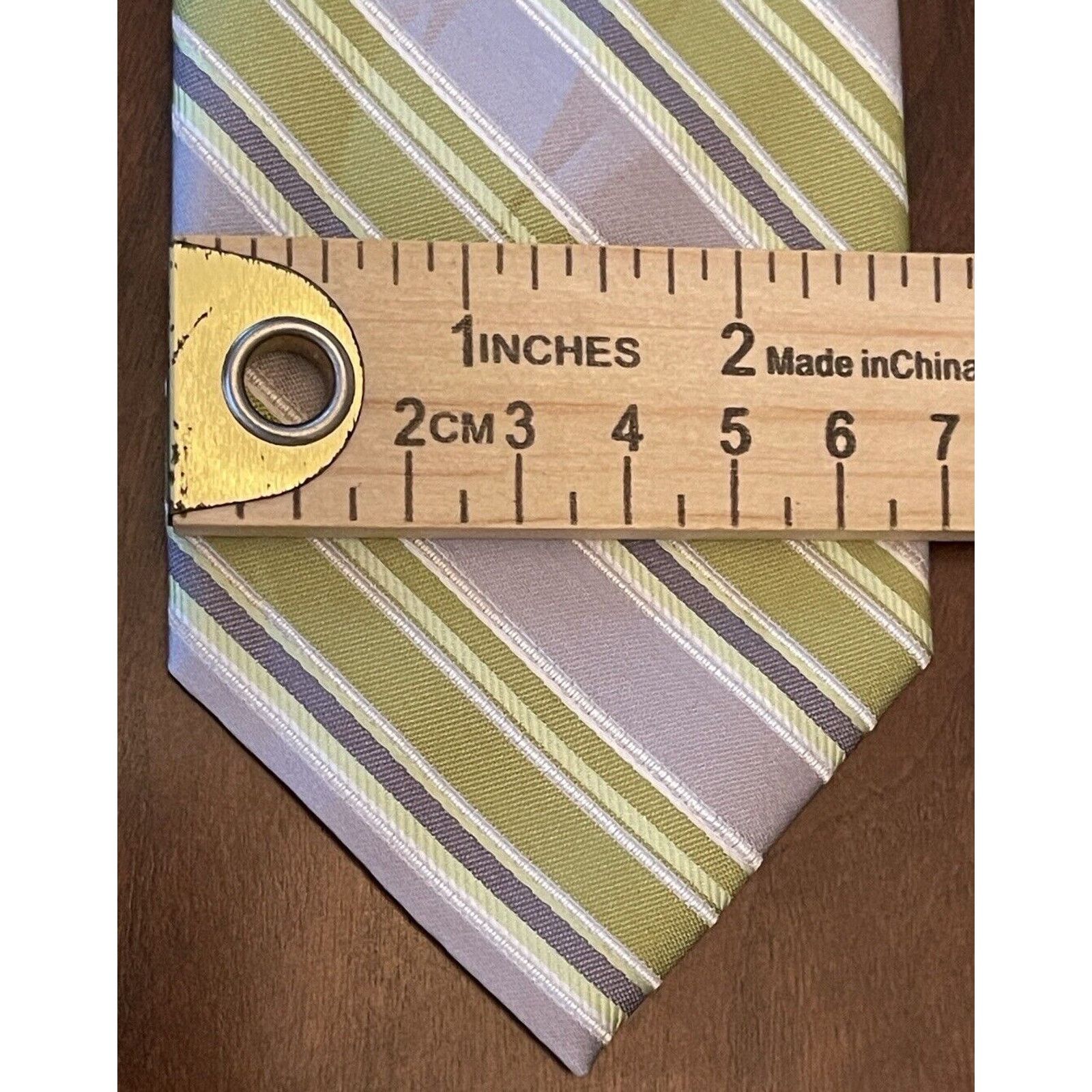Van Heusen Van Heusen Green Gray 100% Polyester Made In China Size ONE SIZE - 4 Thumbnail