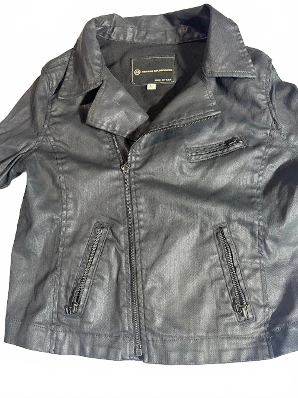 AG Adriano Goldschmied Adriano Goldschmied coated cotton biker-style jacket Size M / US 6-8 / IT 42-44 - 10 Thumbnail