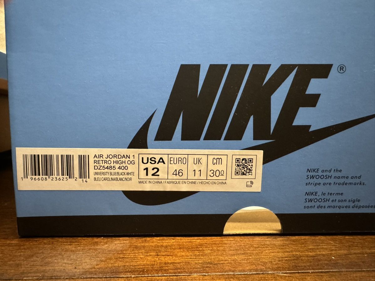 Jordan Brand × Nike Air Jordan 1 Retro High OG “UNC Toe” Size US 12 / EU 45 - 7 Thumbnail