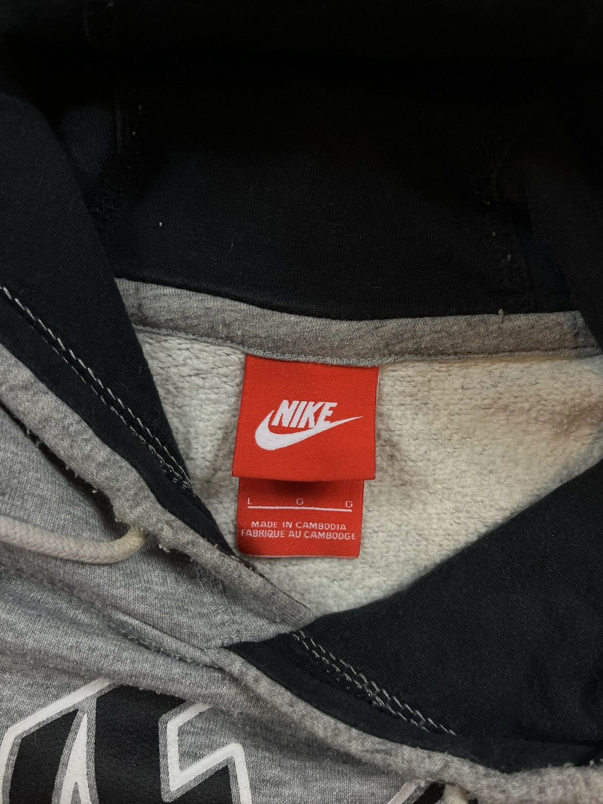 Nike × Vintage 00s Nike Air Vintage Y2K Oversized Big Logo Pullover Hoodie Size US L / EU 52-54 / 3 - 3 Thumbnail