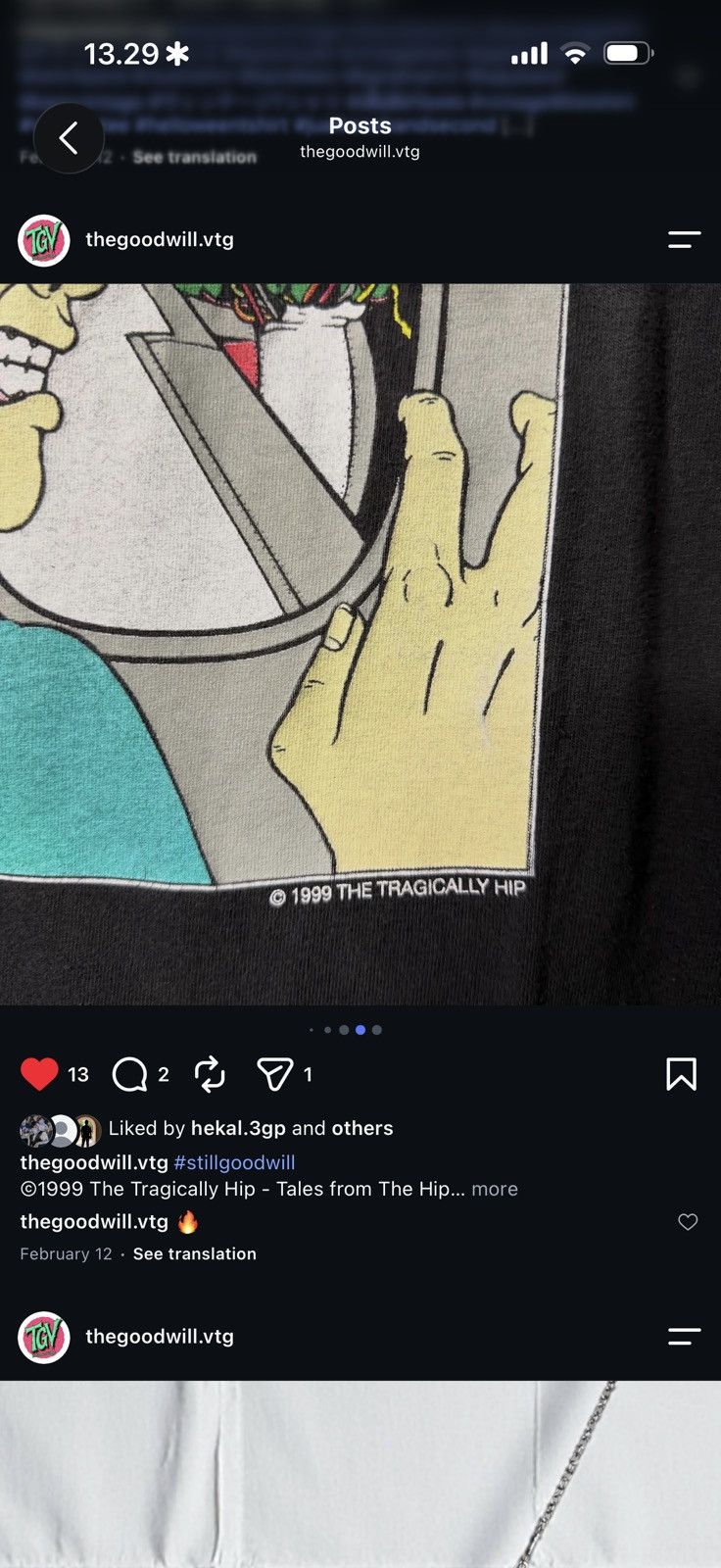 Band Tees Vintage The Tragically Hip ©1999 - Tales from the Hip Size US XL / EU 56 / 4 - 7 Thumbnail