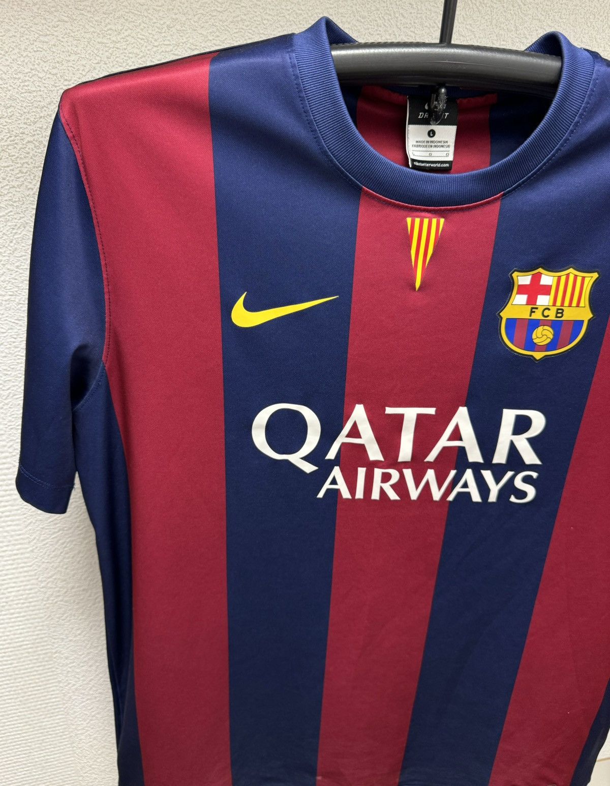 Nike Nike Barcelona 2014/15 home soccer jersey L sz Size US L / EU 52-54 / 3 - 3 Thumbnail