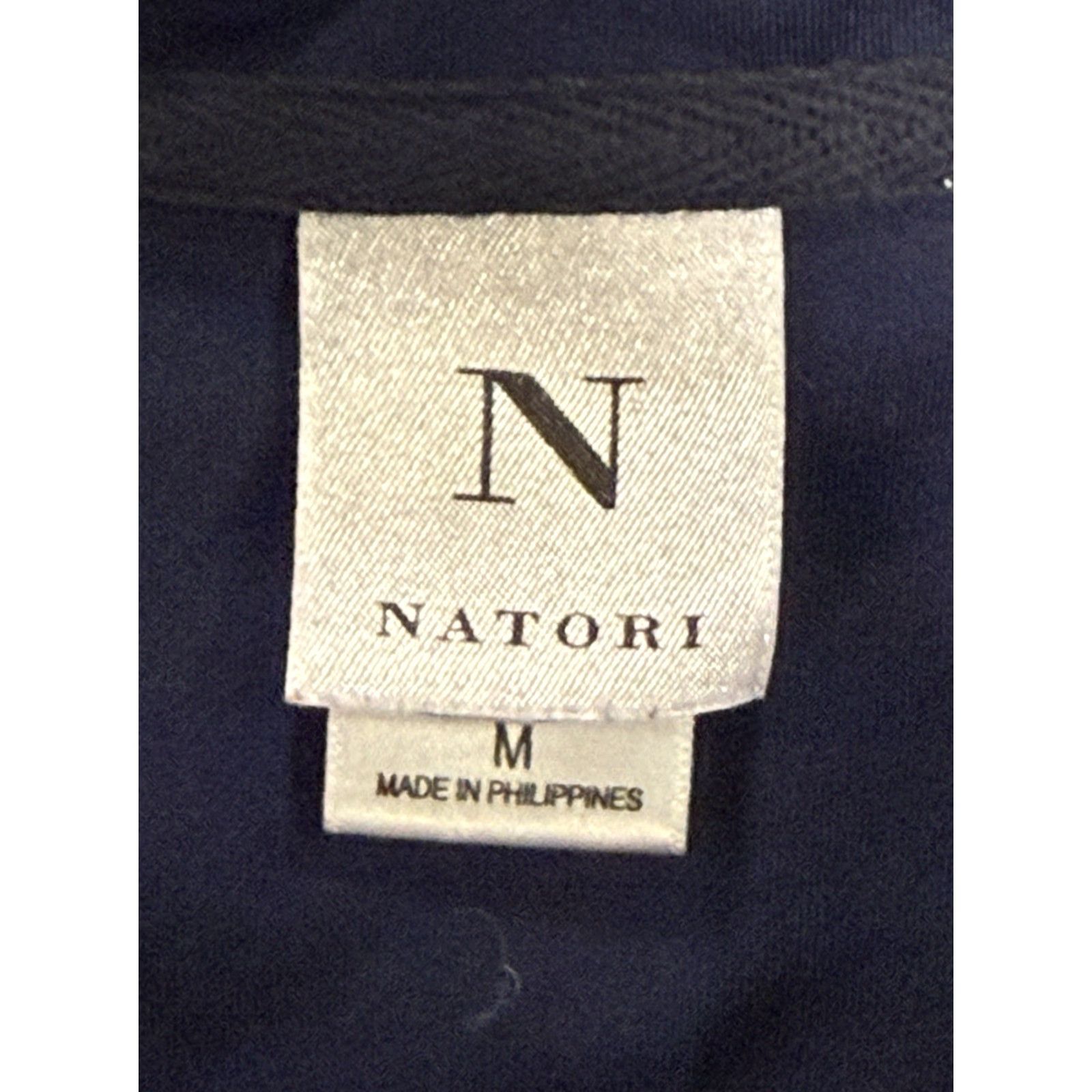 Vintage Natori Womens Soft Jersey Zip Front Lounge Jacket Midnight Navy Blue M Full Zip Hooded Lightweight Pockets Thumb Holes Size M / US 6-8 / IT 42-44 - 5 Thumbnail