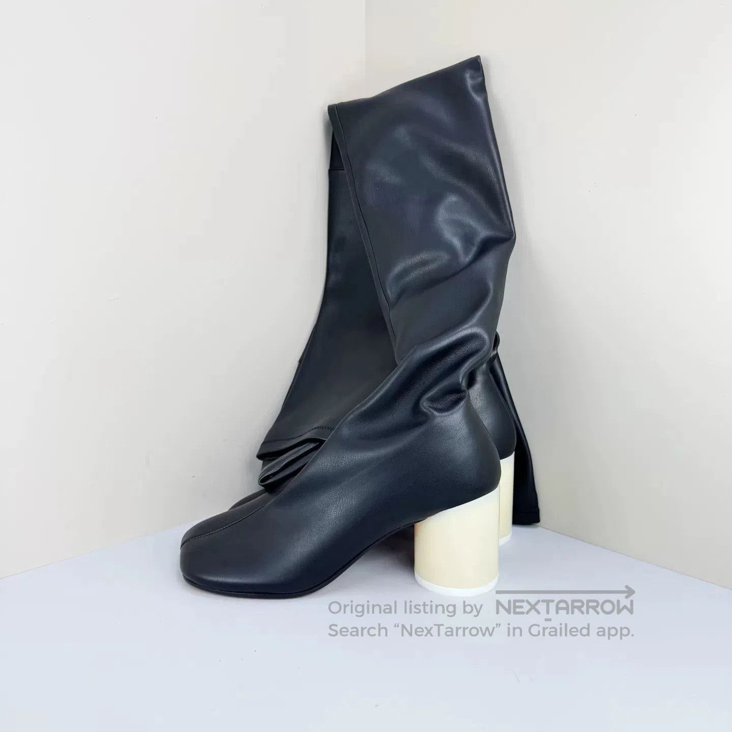 Maison Margiela Maison Margiela Black and White Long Boots. Size US 6 / IT 36 - 7 Thumbnail