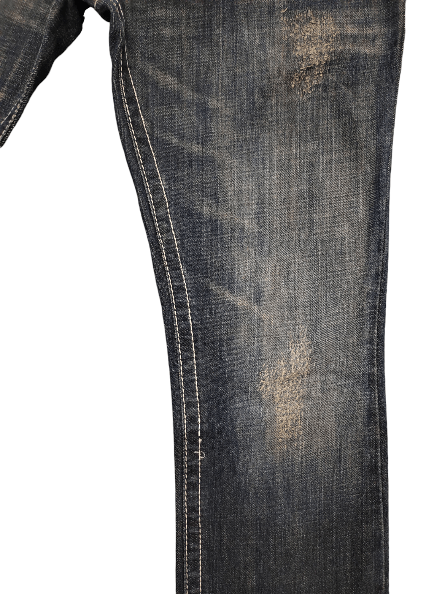 semanticdesign Flare Jeans Semantic Design Gun Embroidered Distress Bootcut Size US 31 - 8 Thumbnail