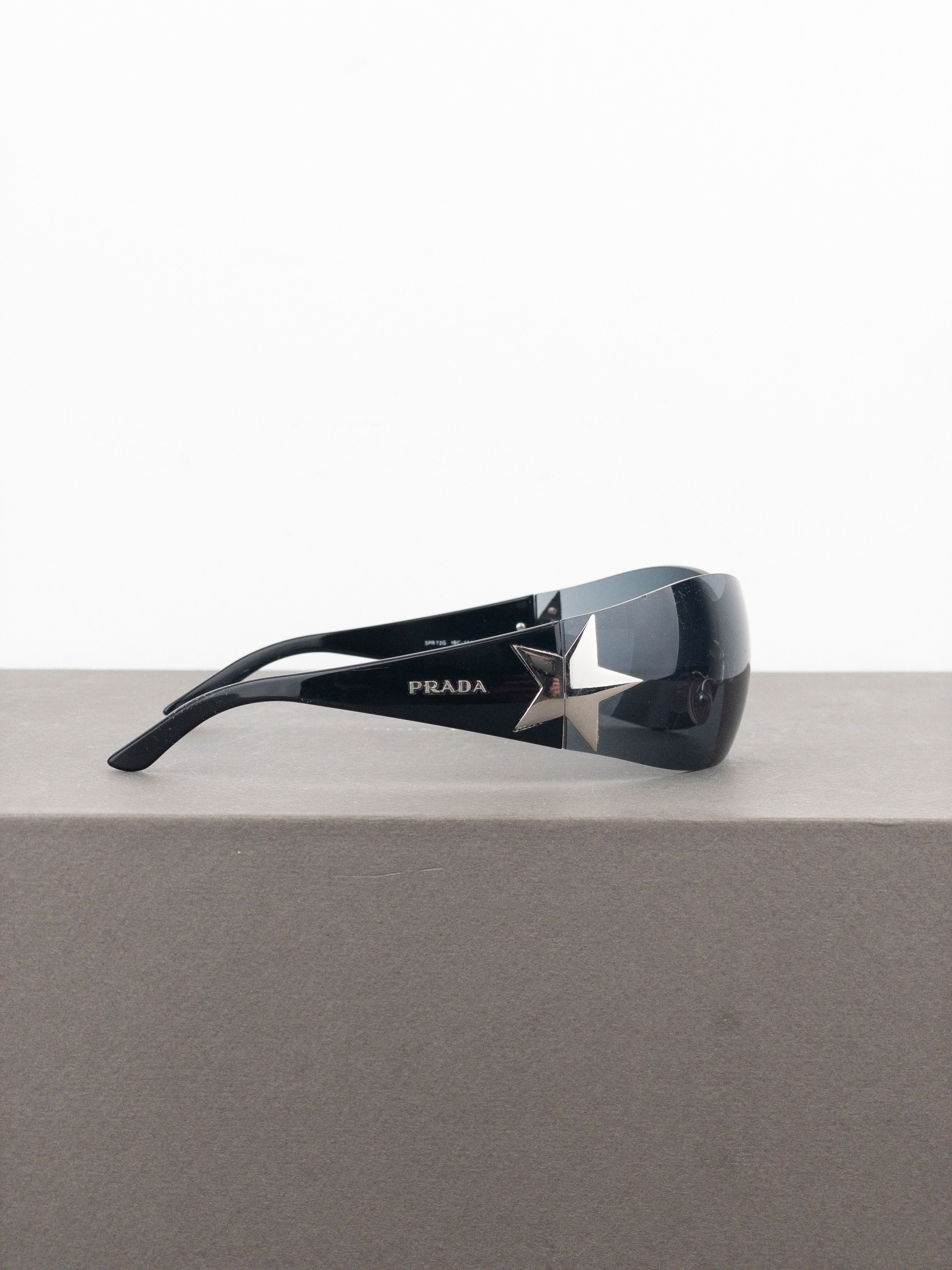 Prada Prada SS04 ‘SPR72G’ Star Wrap Mask Shield Sunglasses Size ONE SIZE - 5 Thumbnail