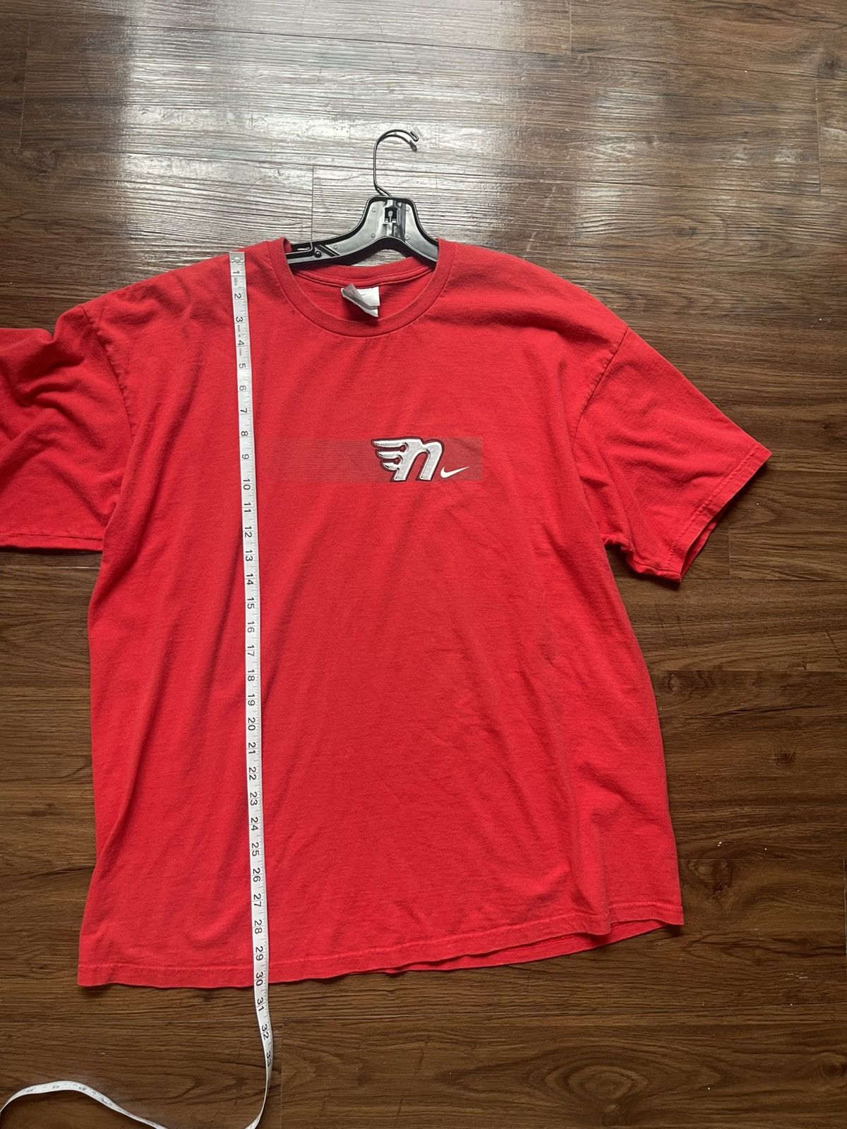 Nike × Vintage Vintage Y2K Silver Tag Red Nike Graphic T Shirt In EUC Size US XL / EU 56 / 4 - 6 Thumbnail