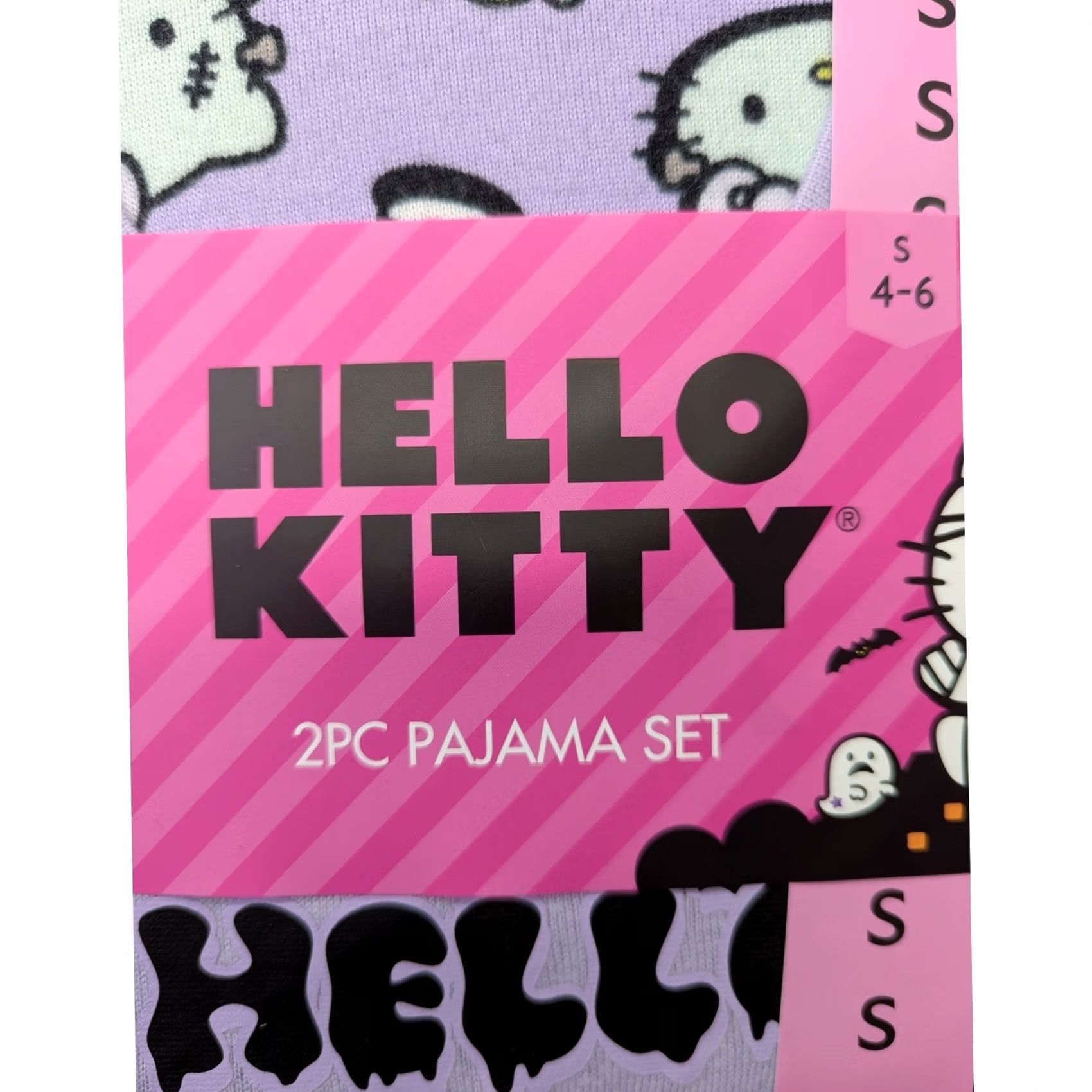 Vintage Hello Kitty Womens 2PC Pajama Set Purple Long Sleeve Joggers Small 4-6 NEW Size S / US 4 / IT 40 - 3 Thumbnail