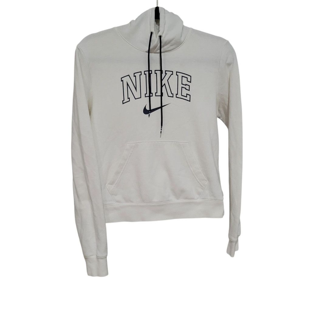 Nike Nike Girl’s Long-Sleeves White Hoodie Sweatshirt Small Size S / US 4 / IT 40 - 3 Thumbnail