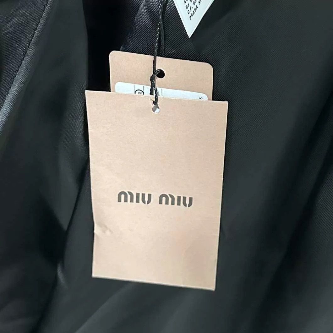 Miu Miu MIU MIU women's black blue colorblocked wool jacket 42 Size M / US 6-8 / IT 42-44 - 4 Thumbnail