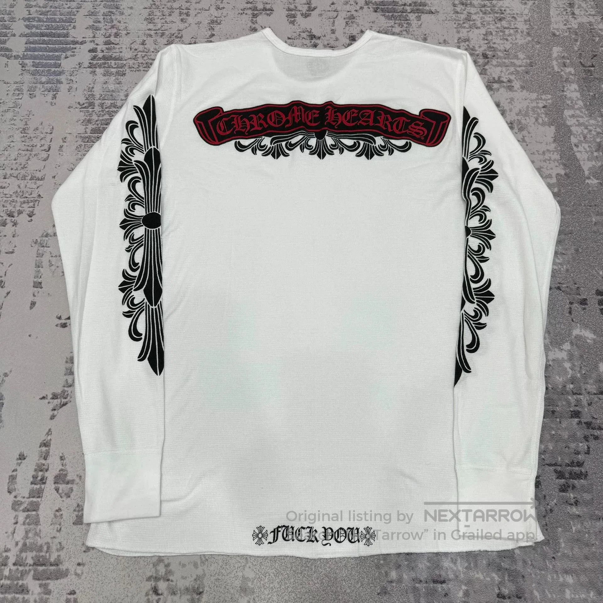 Chrome Hearts Chrome Hearts White Waffle Long Sleeve T-shirt. Size US XL / EU 56 / 4 - 2 Thumbnail