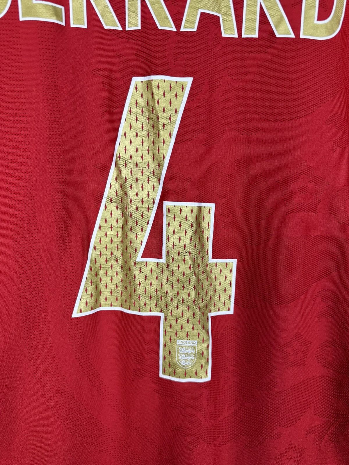 Umbro Umbro England 2006 2008 Gerrard#4 Away Shirt Soccer Jersey Size US XL / EU 56 / 4 - 6 Thumbnail