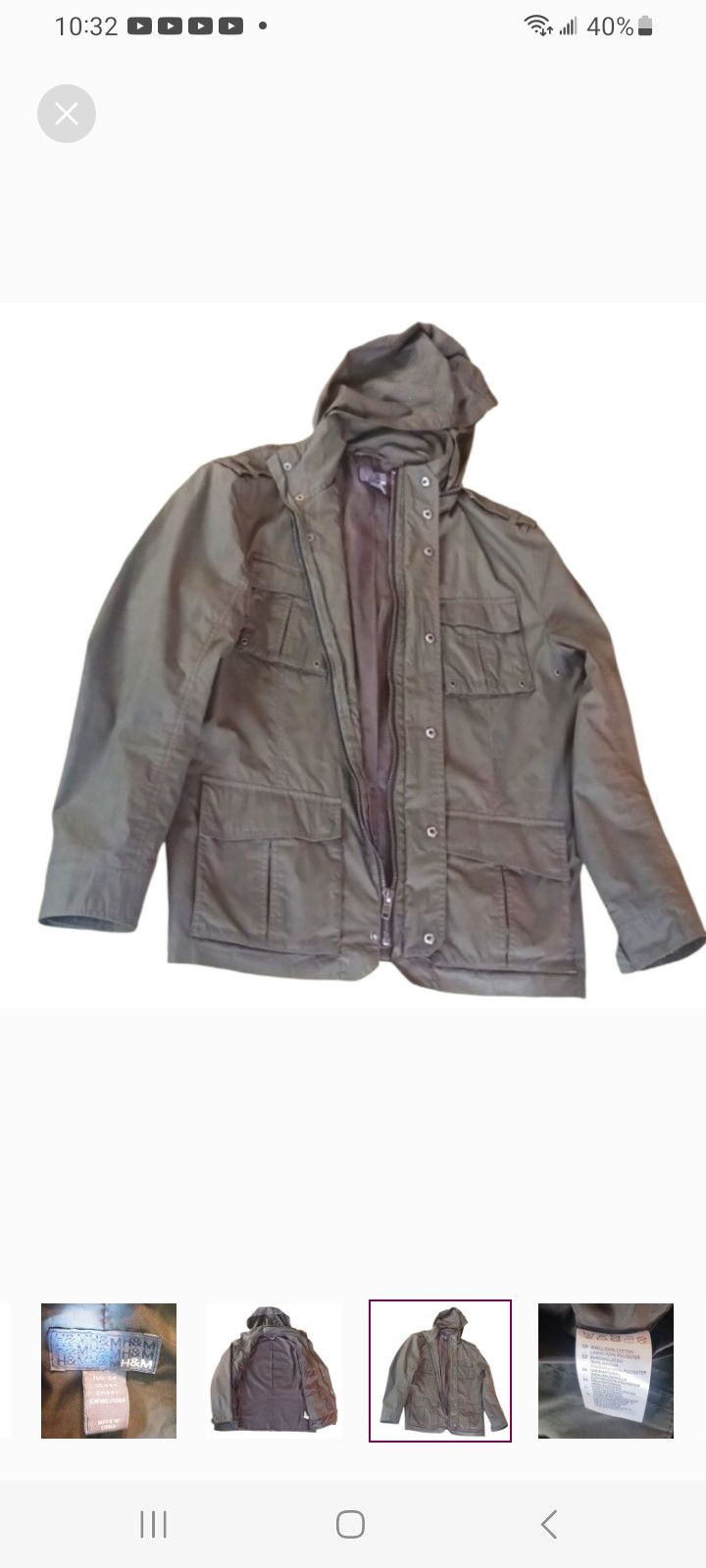 H&M H & M Green Utility Terrain Jacket Size US L / EU 52-54 / 3 - 5 Thumbnail