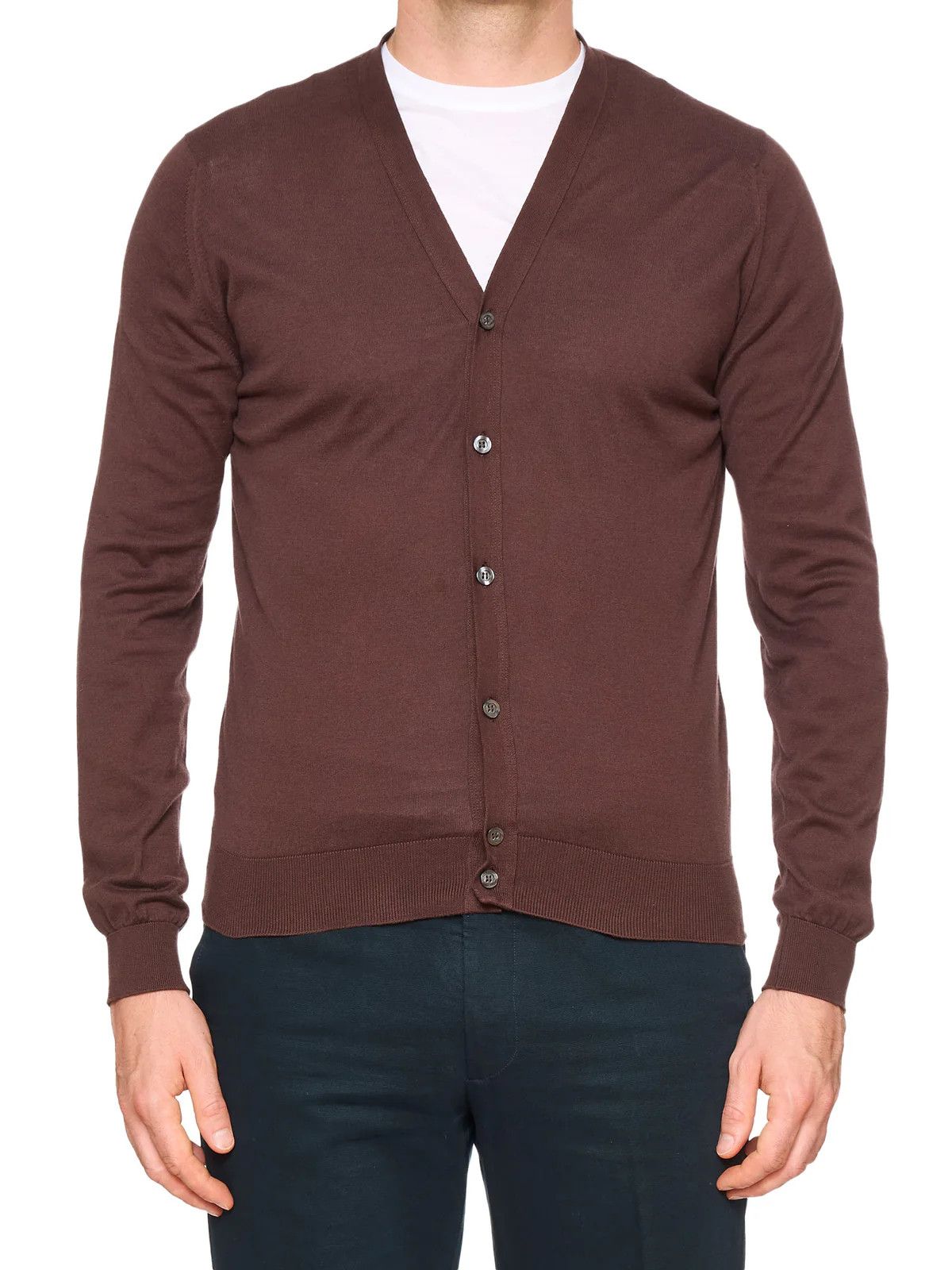 JOHN SMEDLEY Bown Cotton Cardigan Sweater