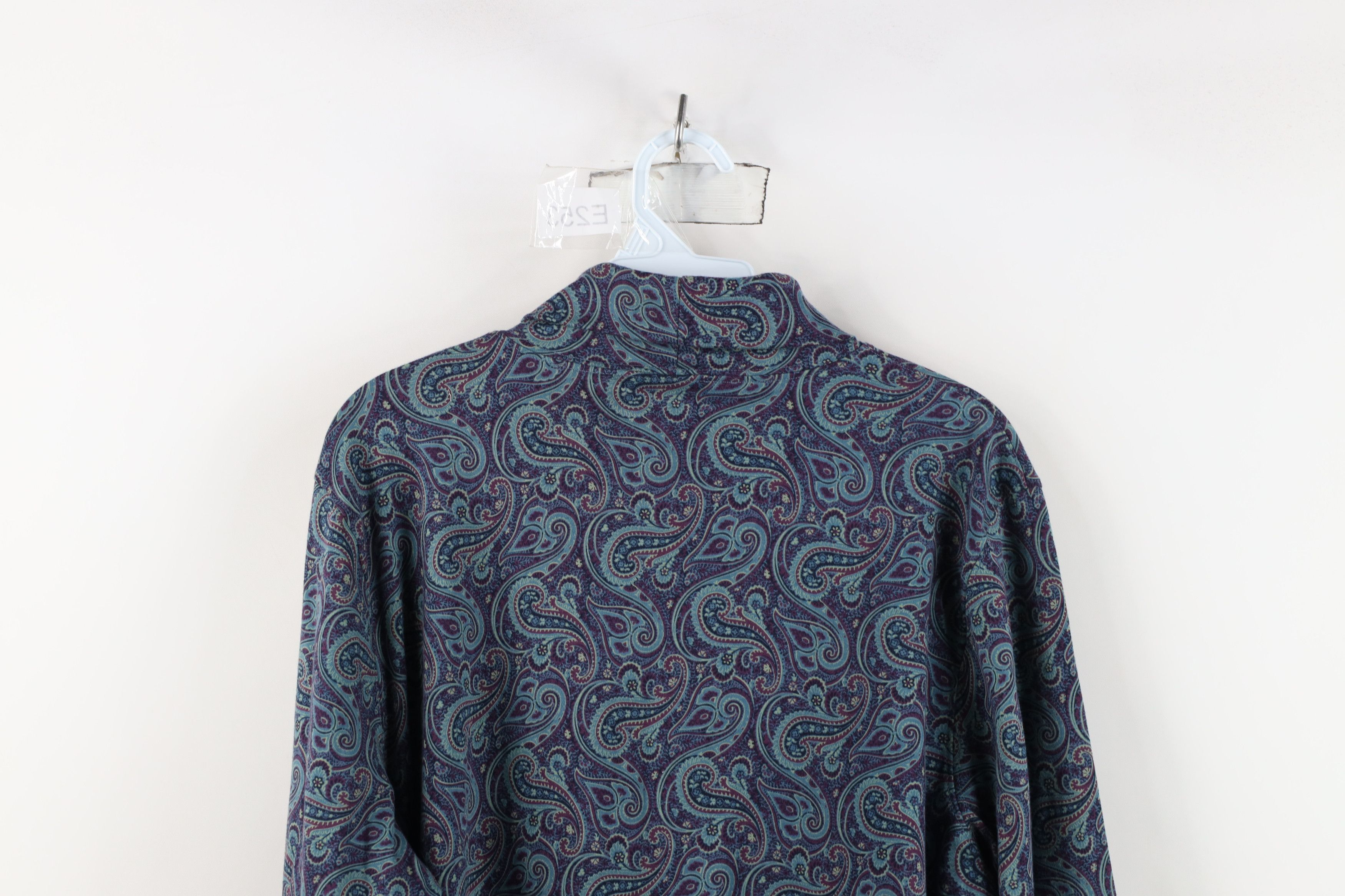 Lands' End Vintage 90s Lands End Paisley Long Sleeve Turtleneck T-Shirt Size XL / US 12-14 / IT 48-50 - 12 Thumbnail