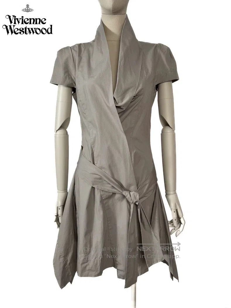Vivienne Westwood Vivienne Westwood Gray Asymmetric Dress. Size US 34 / EU 50 - 1 Thumbnail