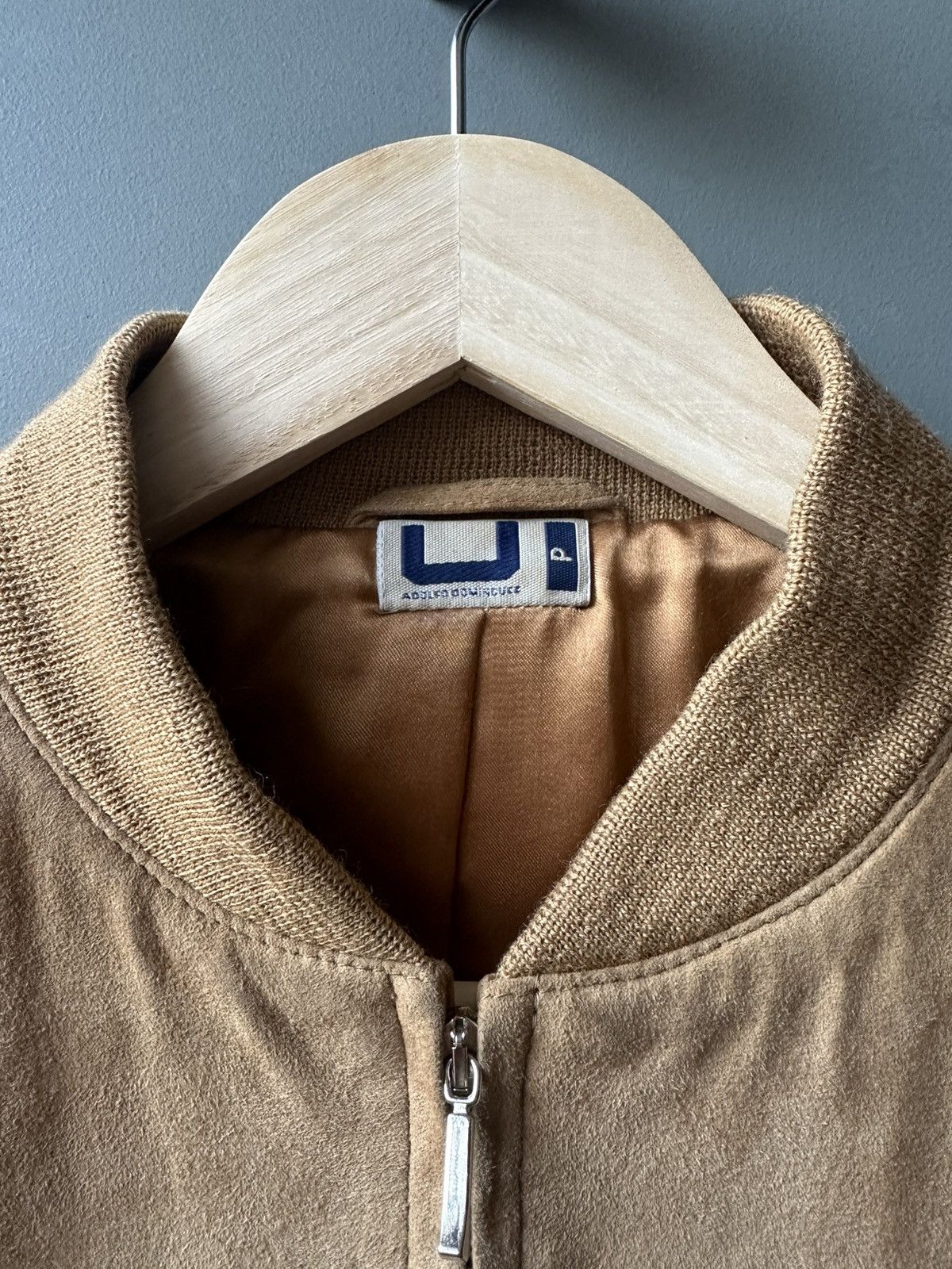 Adolfo Dominguez Adolfo Domínguez Suede Bomber Jacket Camel Brown Size S / US 4 / IT 40 - 3 Thumbnail