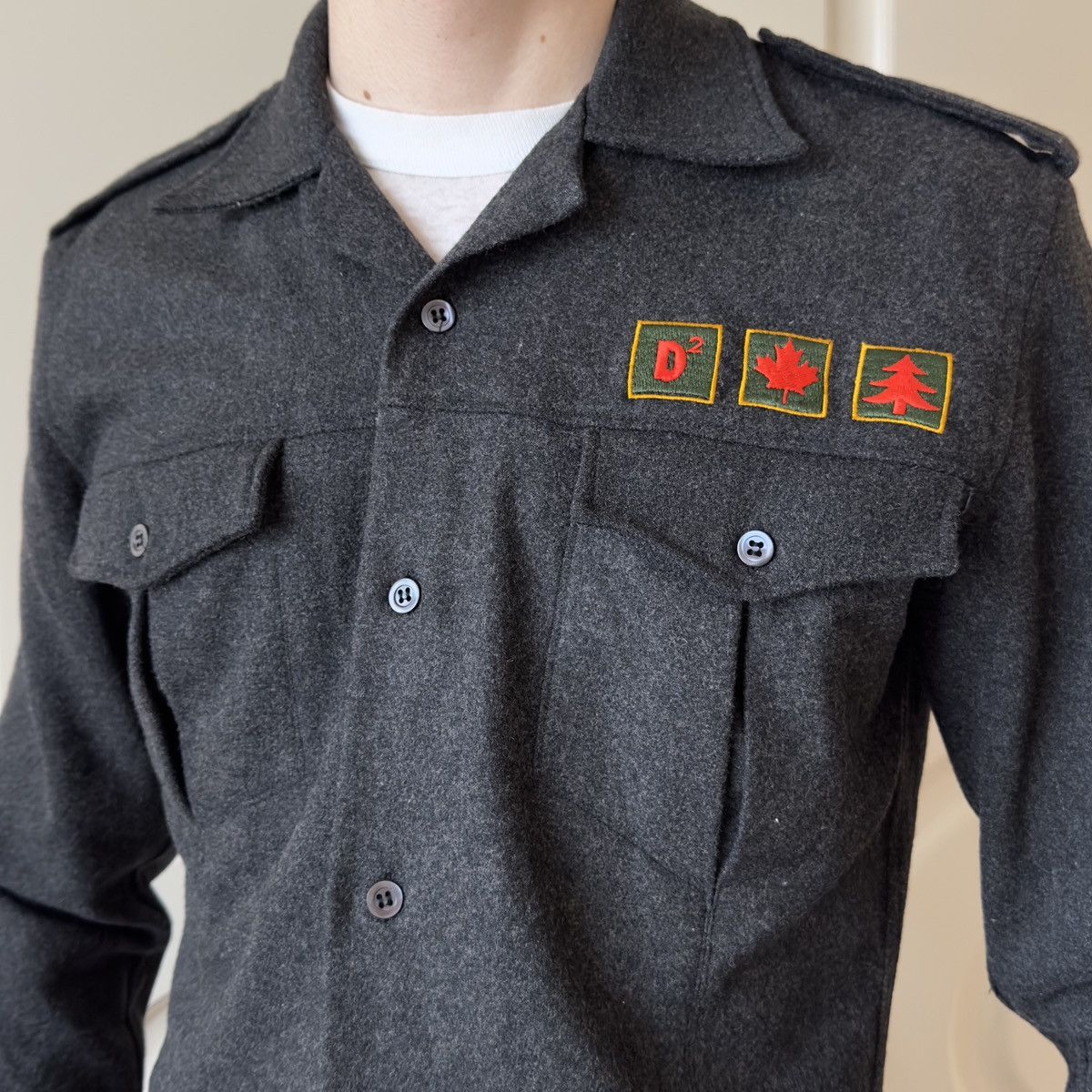 Dsquared2 Dsquared2 F/W 1997 Wool Park Ranger Button-Up Shirt Size US M / EU 48-50 / 2 - 2 Thumbnail