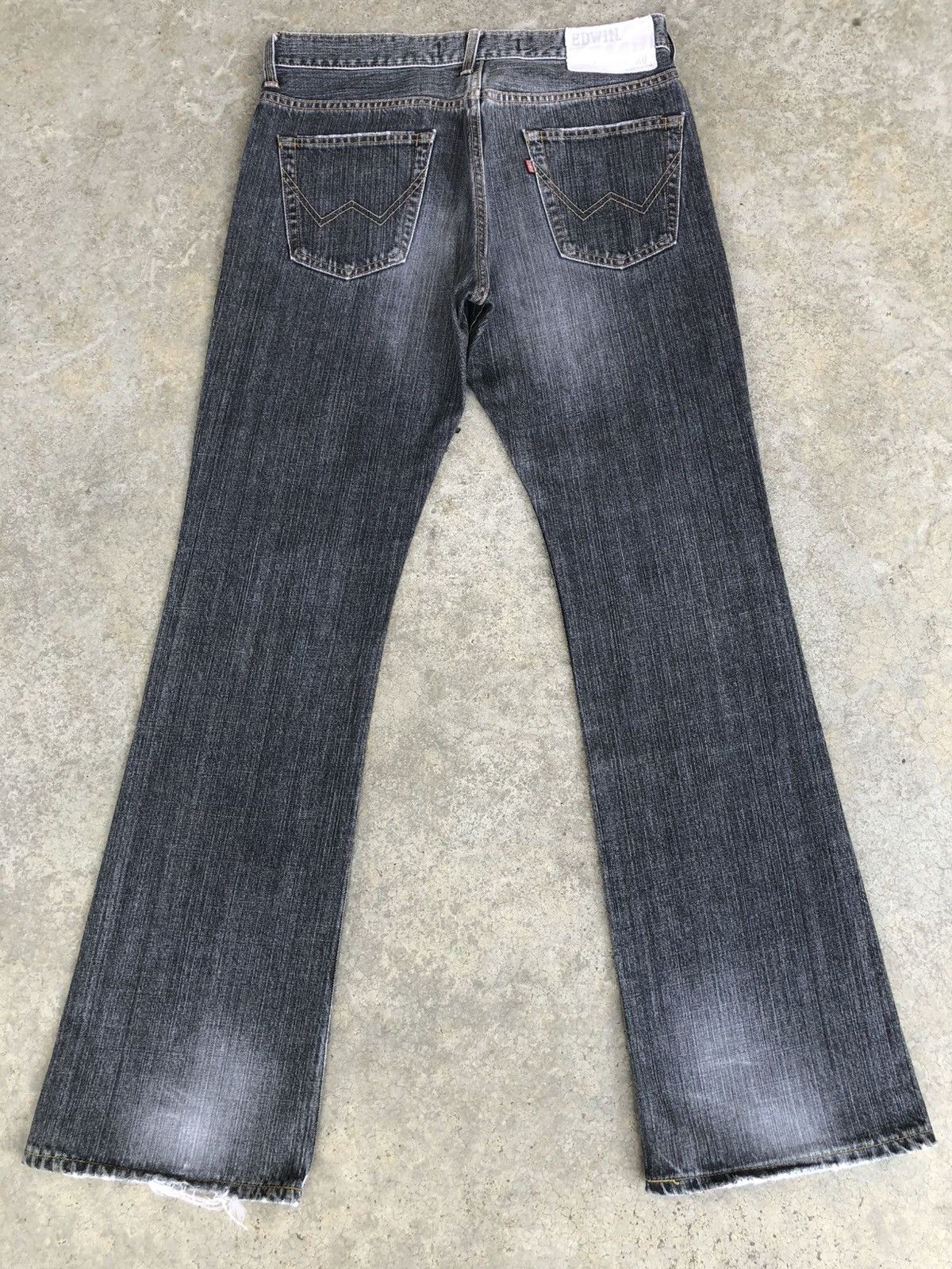 If Six Was Nine Japanese Edwin XU Flared Jeans Distressed Bootcut Size US 32 / EU 48 - 2 Thumbnail