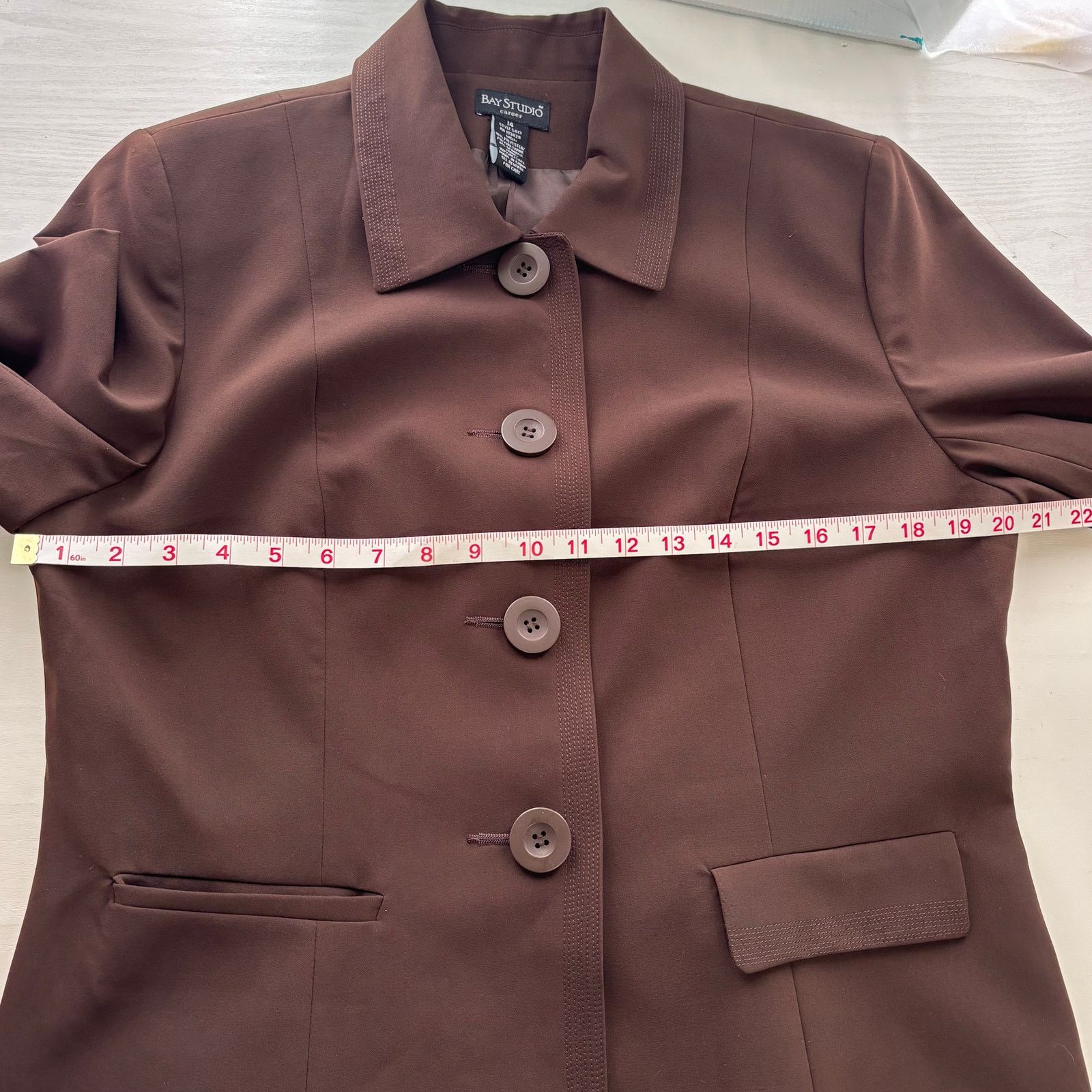Other Bay Studio Brown Career Jacket Size 14 Size XL / US 12-14 / IT 48-50 - 5 Thumbnail