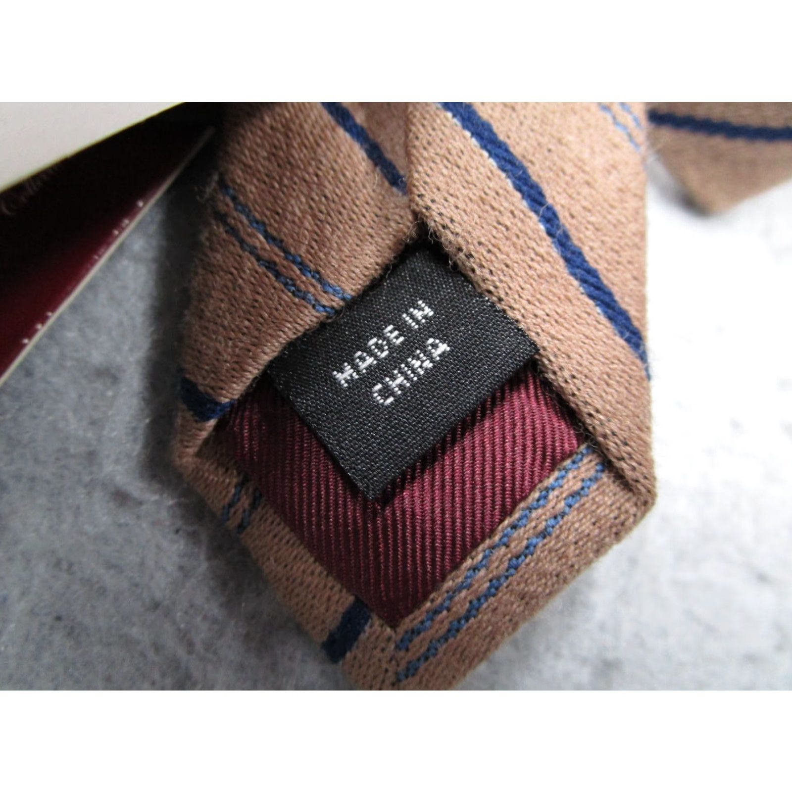 Vintage VINTAGE Ferrell Reed Men's Brown Striped Silk Wool Blend Neck Tie Classic Preppy Ivy Style Size ONE SIZE - 3 Thumbnail