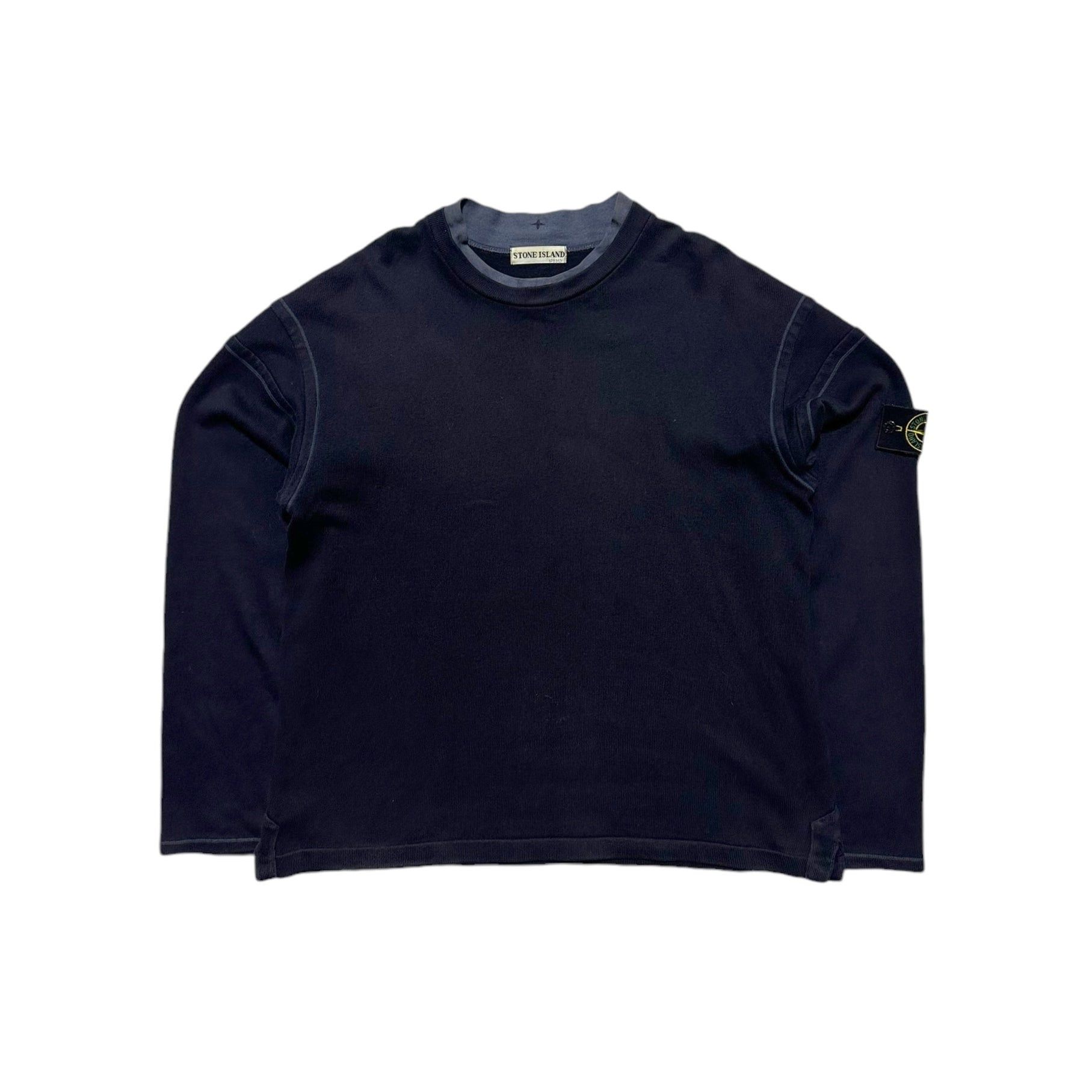 Stone Island Stone Island Wool Jumper with Contrast Stitching from 2001 Size US L / EU 52-54 / 3 - 1 Thumbnail