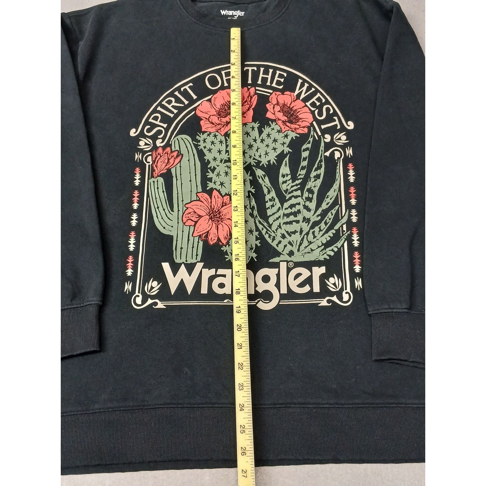 Wrangler Wrangler (Medium) Black Crew Neck Pullover Sweatshirt Size US M / EU 48-50 / 2 - 2 Thumbnail