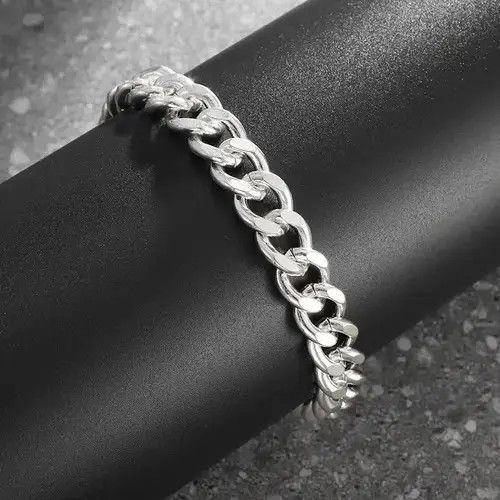 Other Vintage Silver Chain Bracelet Size ONE SIZE - 4 Thumbnail