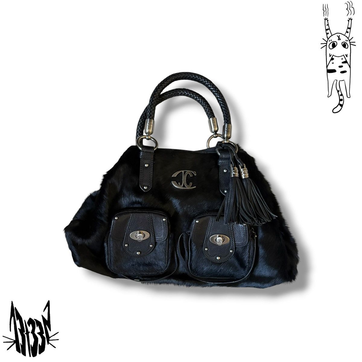 Just Cavalli Large faux hair bag by Just Cavalli. Size ONE SIZE - 2 Thumbnail