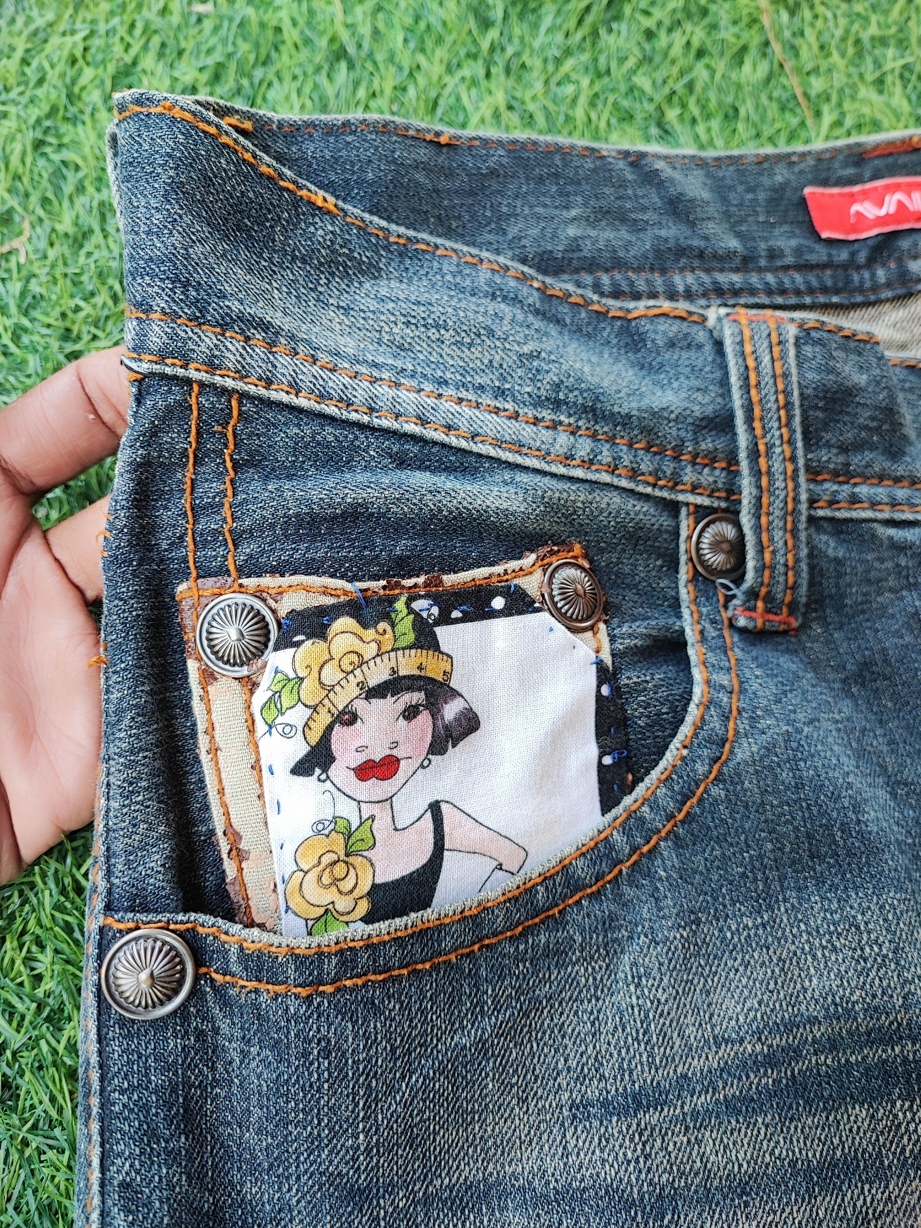 Undercover Avail Patchwork Art Jeans Punk Style Size US 31 - 13 Thumbnail