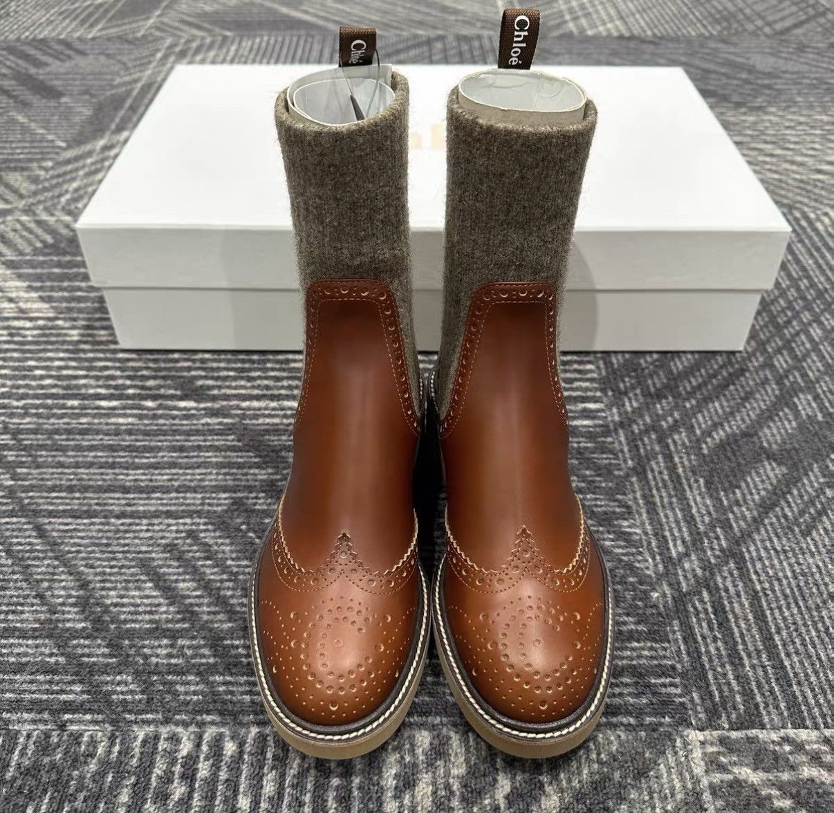 Chloe Chloe Calfskin Sock Ankle Boots J42 Size US 5 / IT 35 - 2 Thumbnail