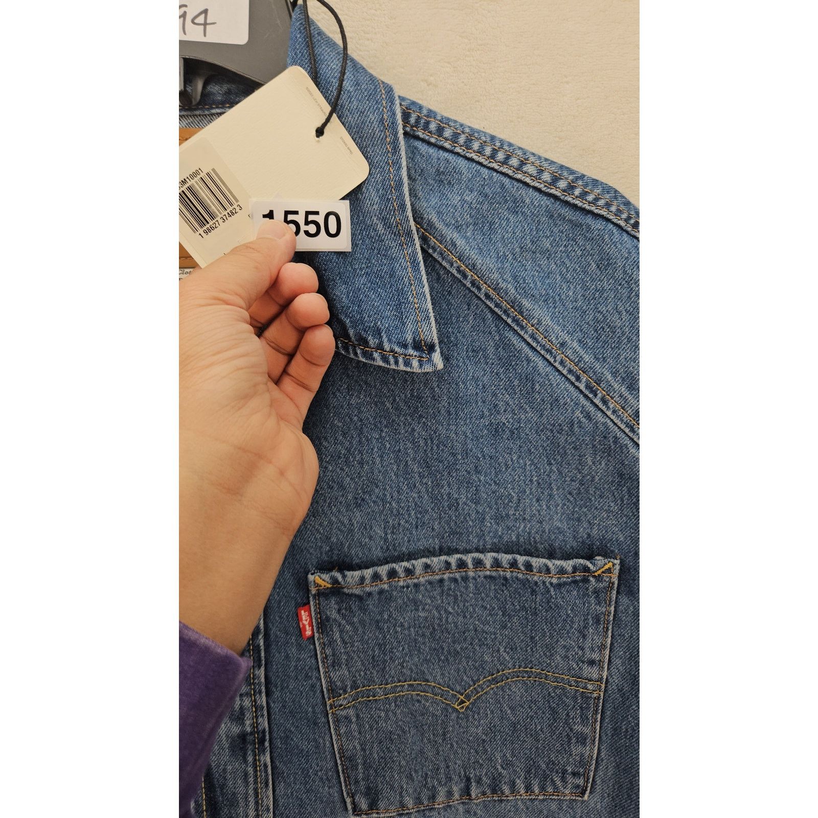 Levi's LEVI'S MEN'S LARGE PREMIUM TWISTED SHACKET DENIM JACKET Size US L / EU 52-54 / 3 - 4 Thumbnail
