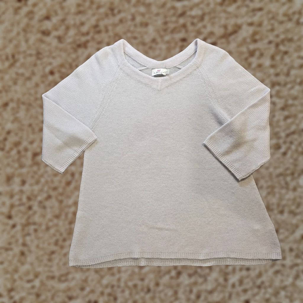Vineyard Vines Vineyard Vines Sweater Womens Small Gray Wool Cashmere Minimal Capsule Casual Pullover Long Sleeve V-Neck Regular Size S / US 4 / IT 40 - 1 Thumbnail