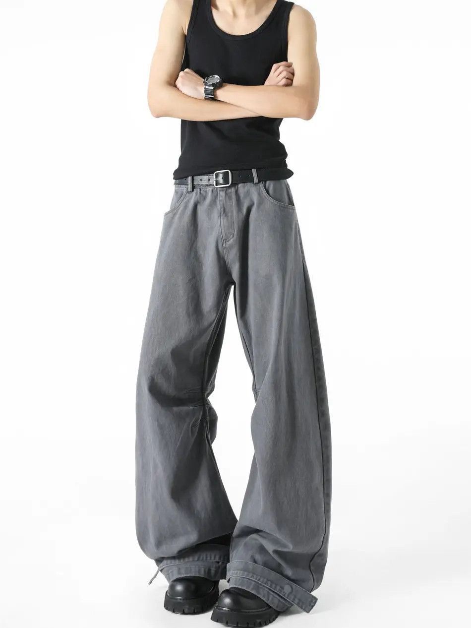 Japanese Brand Retro loose wide leg slightly flared jeans Size US 32 / EU 48 - 2 Thumbnail