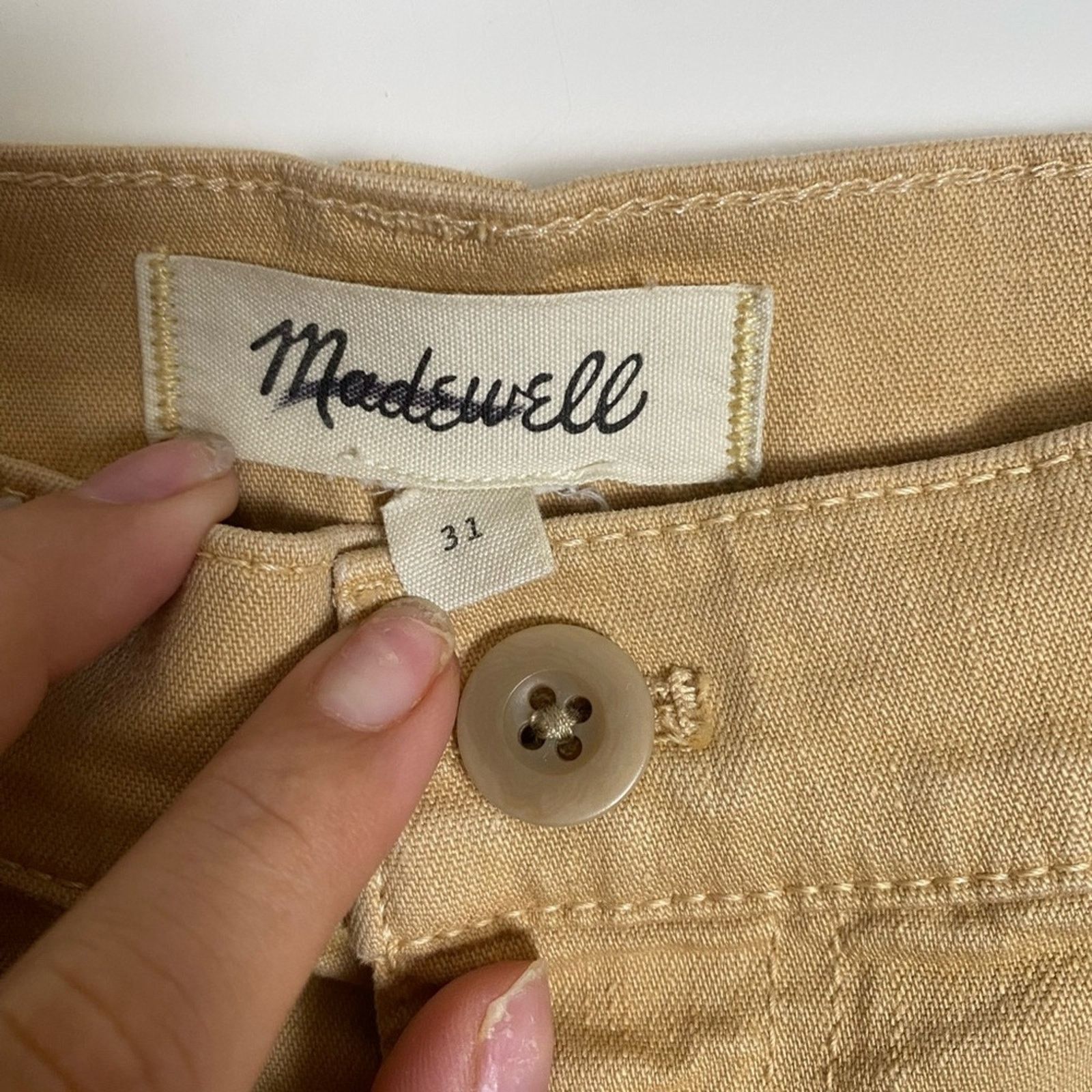 Madewell Madewell Perfect Wide-Leg Hi-Waisted Crop Denim Pants 31 Size 31" - 3 Thumbnail
