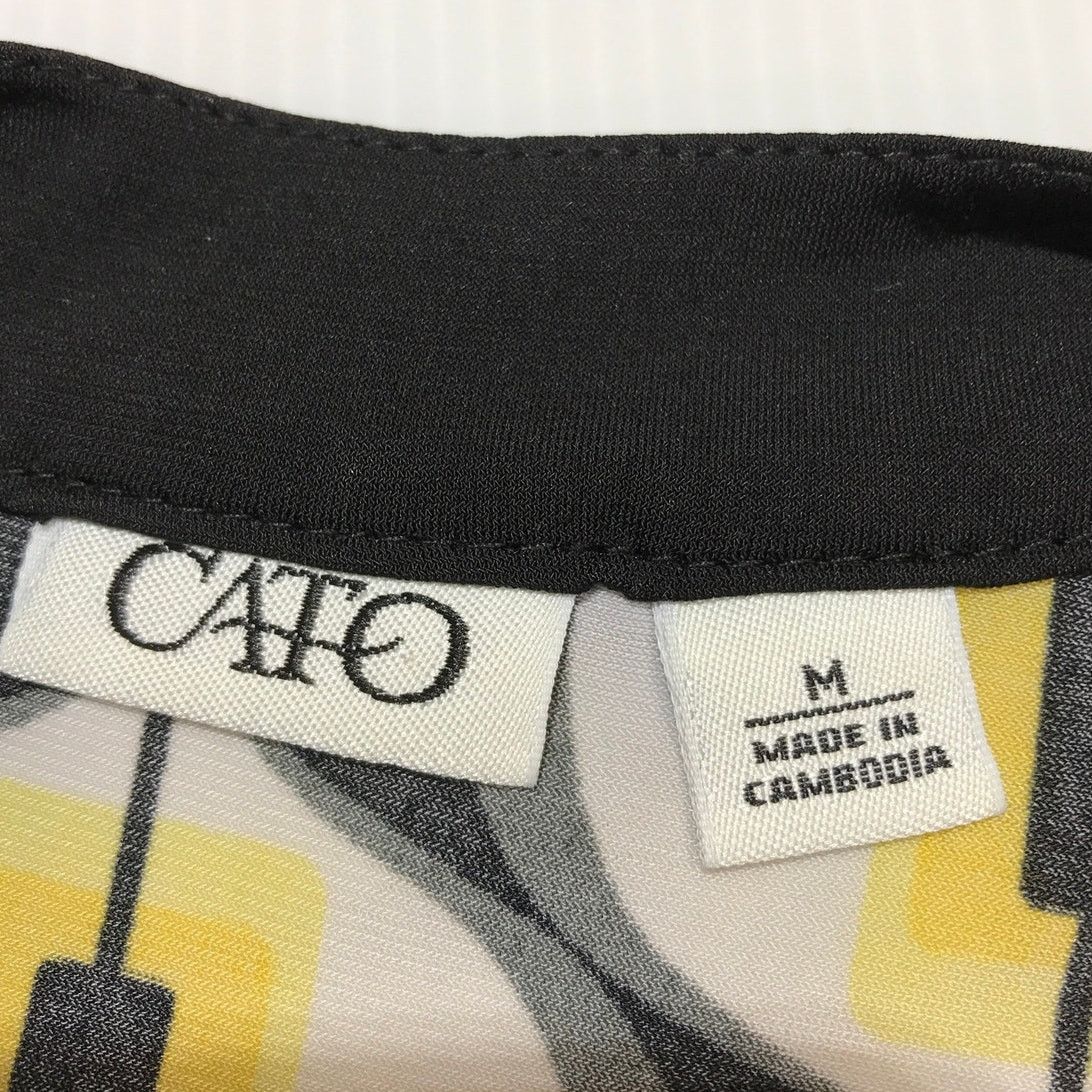 Other Cato Black Retro Geometric Empire Waist Tunic Blouse M Size M / US 6-8 / IT 42-44 - 4 Thumbnail