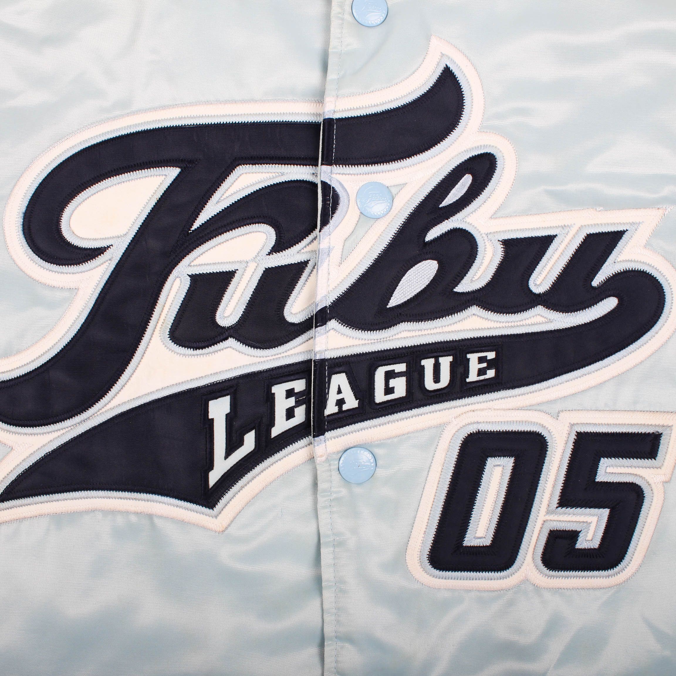 Fubu FUBU Varsity Jacket 90s Y2K Bomber Light Blue 05 League Size US XL / EU 56 / 4 - 6 Thumbnail