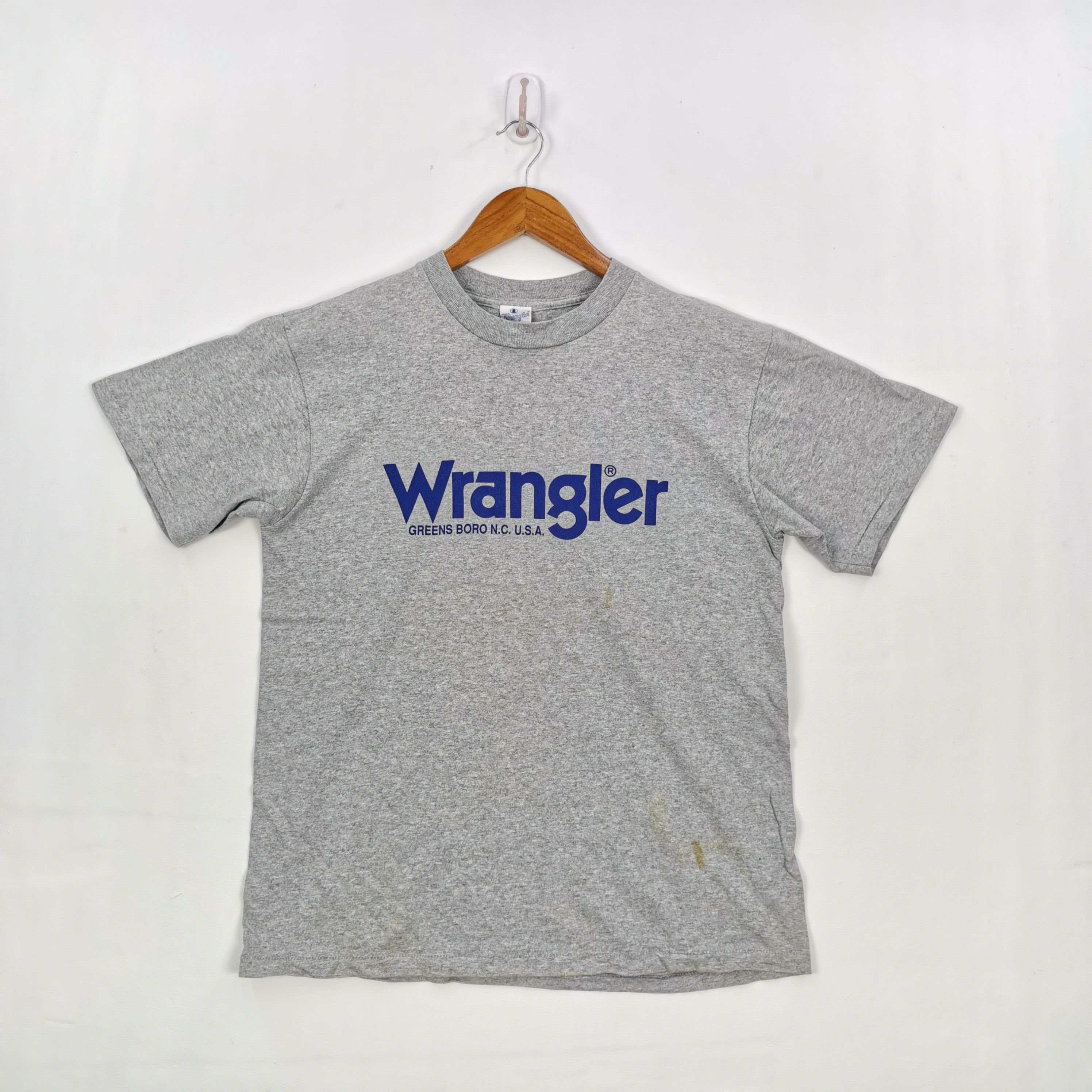 Vintage Vintage 90s Wrangler T-Shirt Wrangler Blue Bell SOLD Size US M / EU 48-50 / 2 - 1 Thumbnail