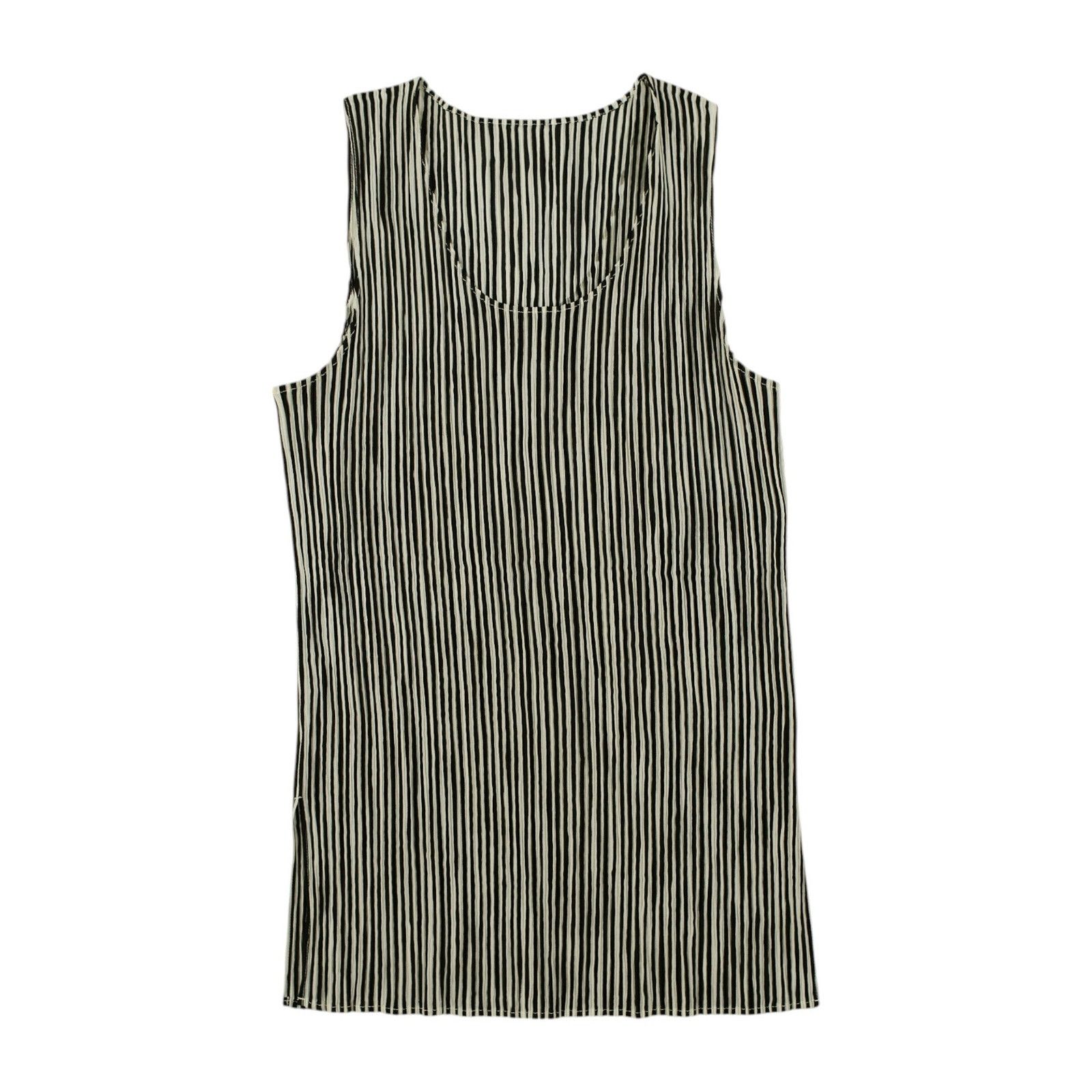 Issey Miyake Pleats Please Striped Tank Top Size M / US 6-8 / IT 42-44 - 1 Thumbnail