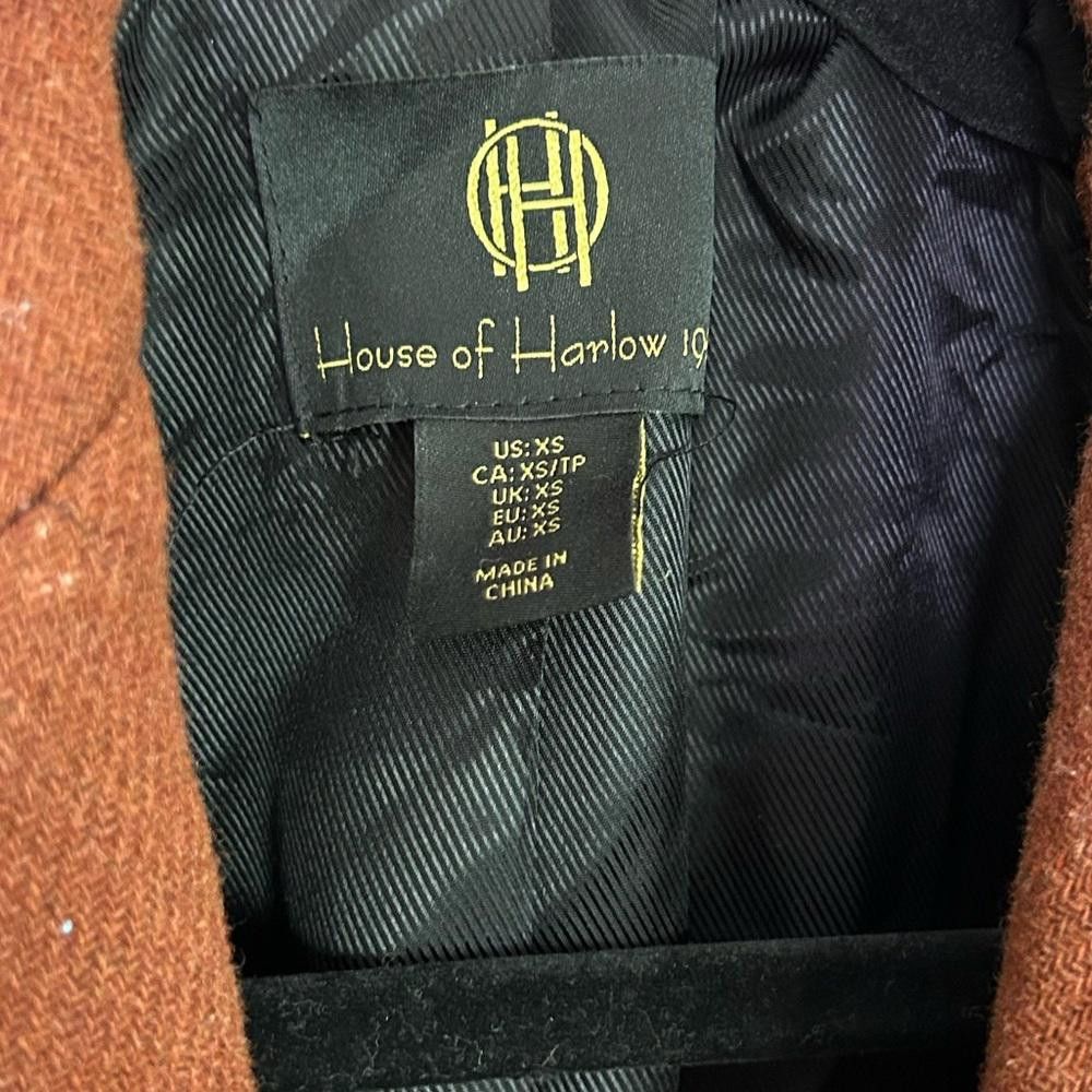 Designer House of Harlow 1960 l Brown Wool Blend Long Peacoat XS Size XS / US 0-2 / IT 36-38 - 9 Thumbnail