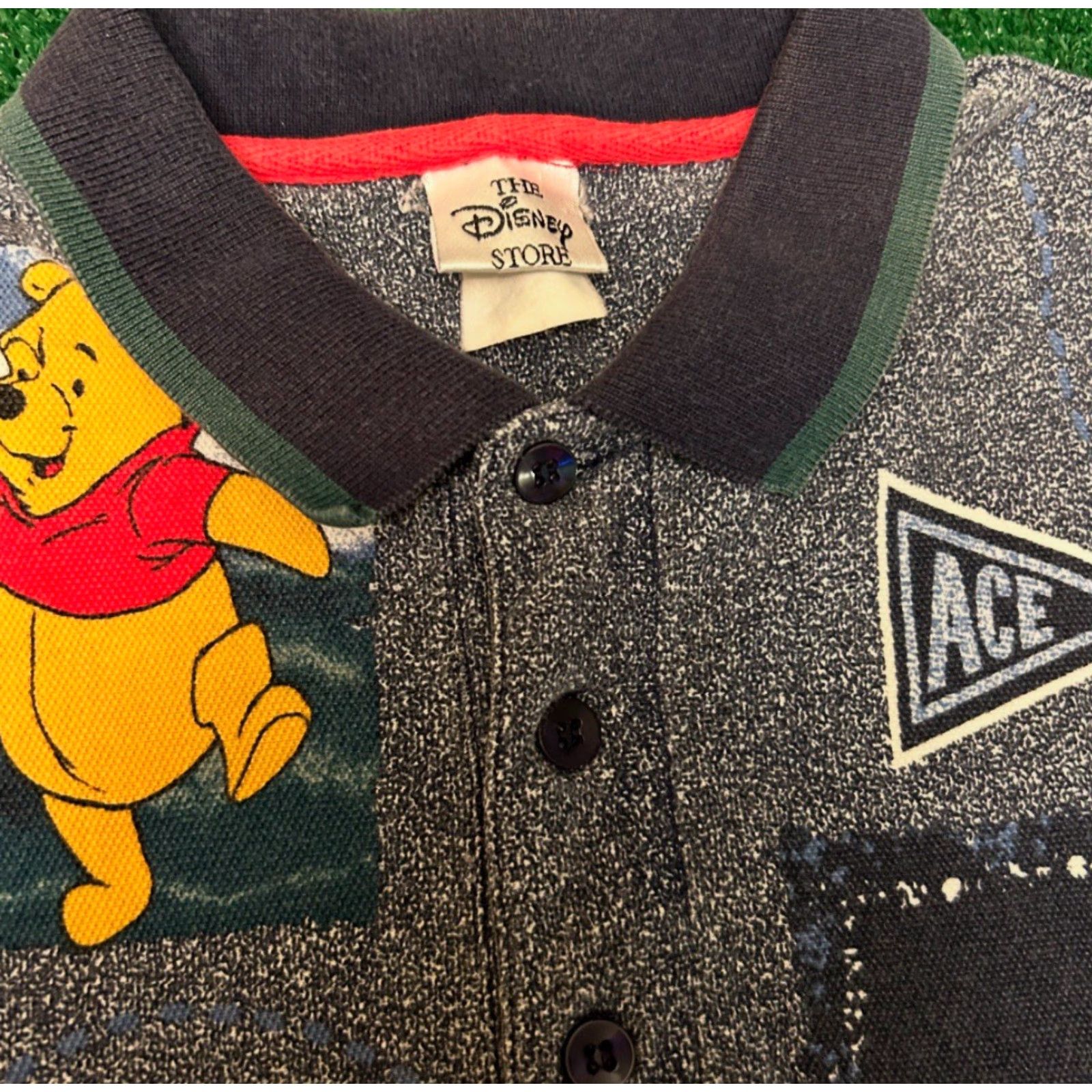 Disney VINTAGE Disney Winnie The Pooh All Over Print Golf Polo Shirt Mens Sz Large Size US L / EU 52-54 / 3 - 4 Thumbnail