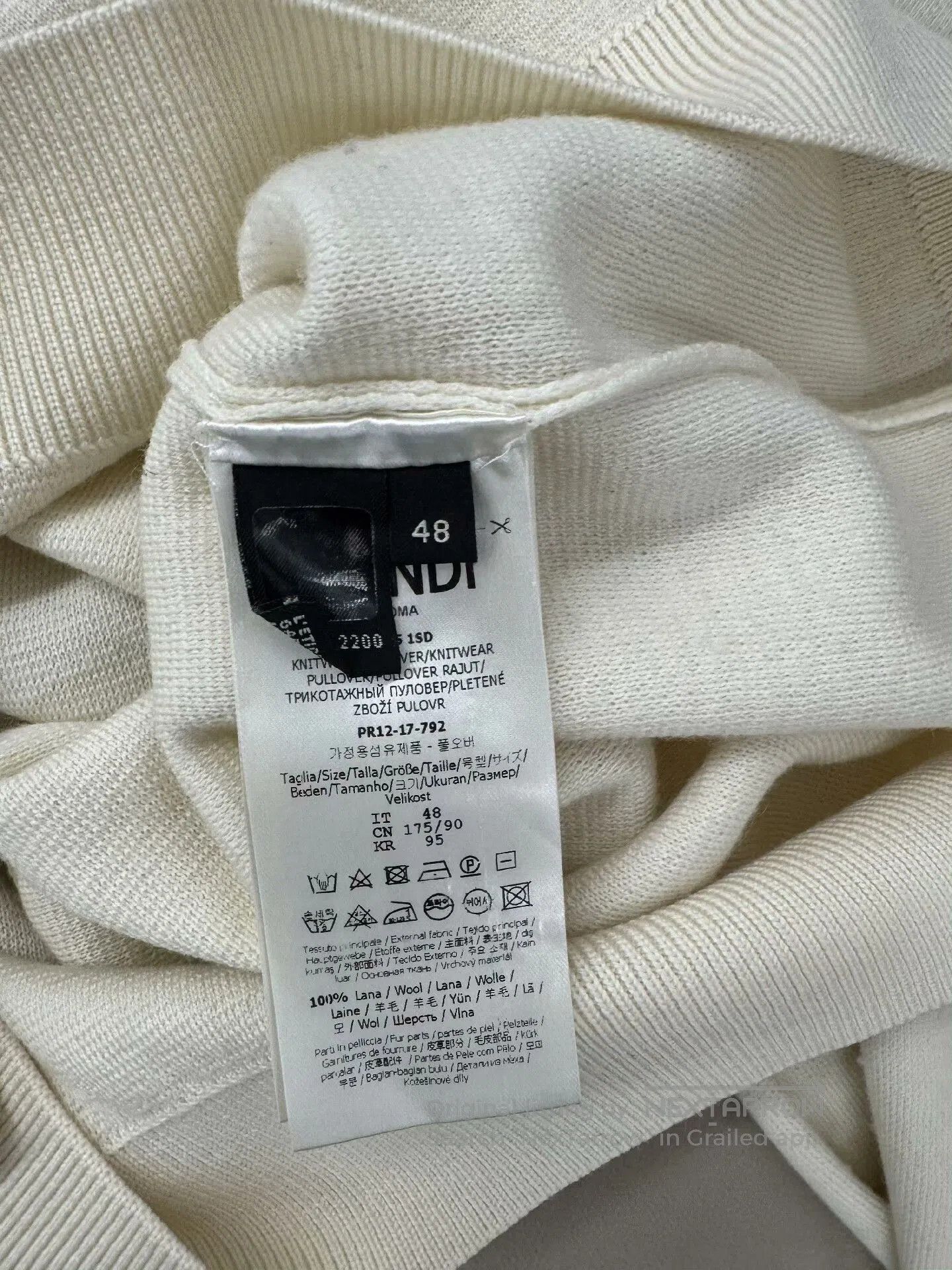 Fendi Fendi Beige Wool Knit Sweater. Size US L / EU 52-54 / 3 - 5 Thumbnail