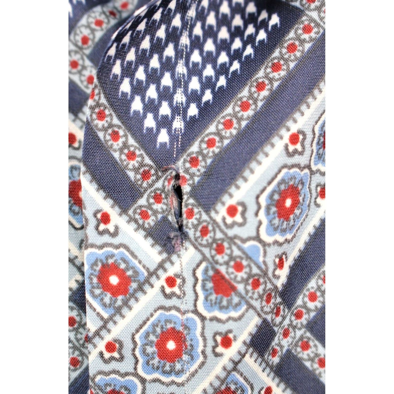 JCPenney JC Penney 70s Polyester Shirt Blue Geometric Print Men's L Vintage Diso Shirt Size US L / EU 52-54 / 3 - 5 Thumbnail