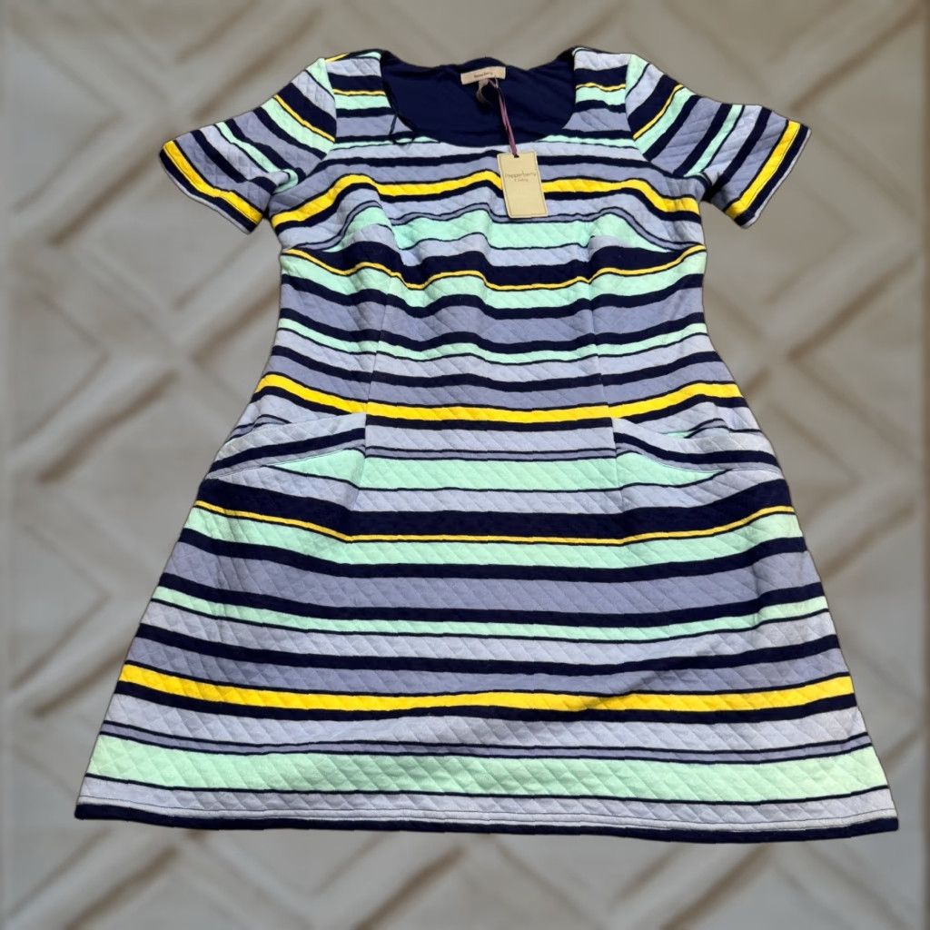 Vintage PepperBerry Dress Tunic Womens 16 Multi NWT Striped Curvy Textured Super Really Size XXL / US 16-18 / IT 52-54 - 1 Thumbnail