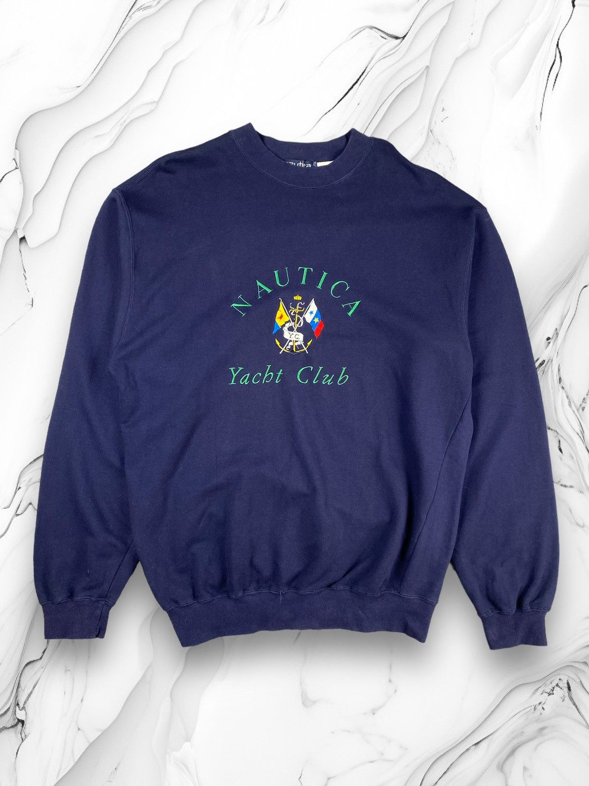 Nautica Vintage 90s Nautica Yacht Club Sweatshirt Size XL Size US XL / EU 56 / 4 - 1 Thumbnail